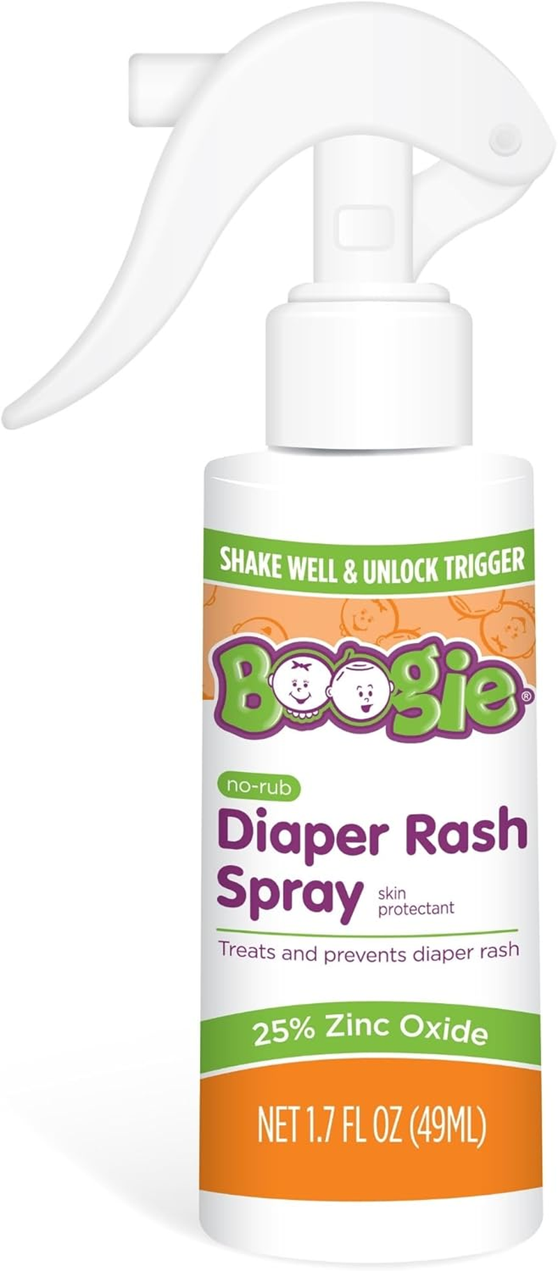Diaper Rash Cream Spray by Boogie Bottoms, Travel Friendly No-Rub Touch Free Application for Sensitive Skin, from the Maker of Boogie Wipes, over 200 Sprays per Bottle, 1.7 Oz image number 2