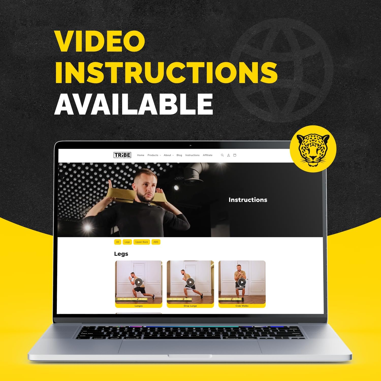 Tribe Lifting Resistance Hip Bands | WOD Leg Band for Hip Work Out or Physical Therapy | Resistance Loops, Stretchable Fabric, Non-Slip Elastic Grippy Inner Layer | Men and Women | Black image number 6