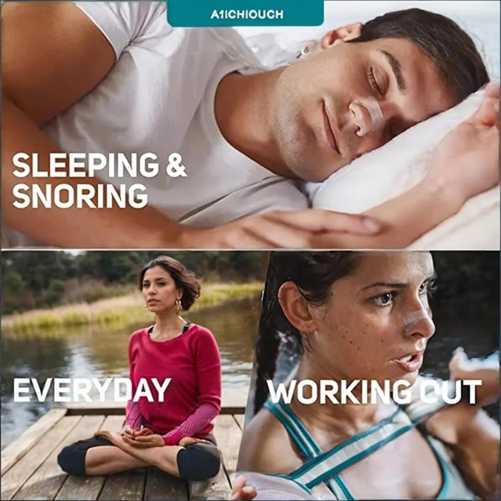 [50Pack]Breathe Nasal Strips to Reduce Snoring Works Instantly to Improve Sleep, Relieve Nasal Congestion Due to Colds & Allergies