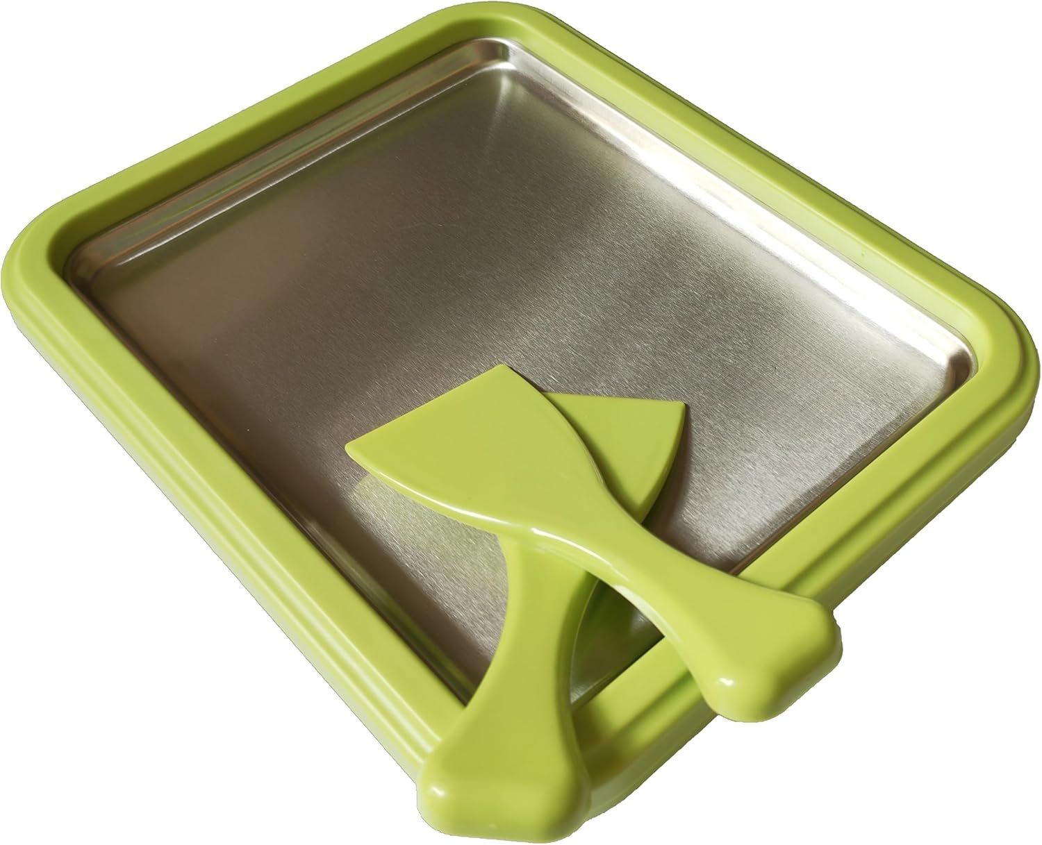 Instant Ice Cream Roll Maker(21.5X26.5Cm) Ice Cream Machine, Sweet Spot Pan, Instant Cold Plate, Ideal for Making Rolled Ice Cream Soft Serve Slushies Frozen Yogurt Sorbet and Gelatod (Green, Large)