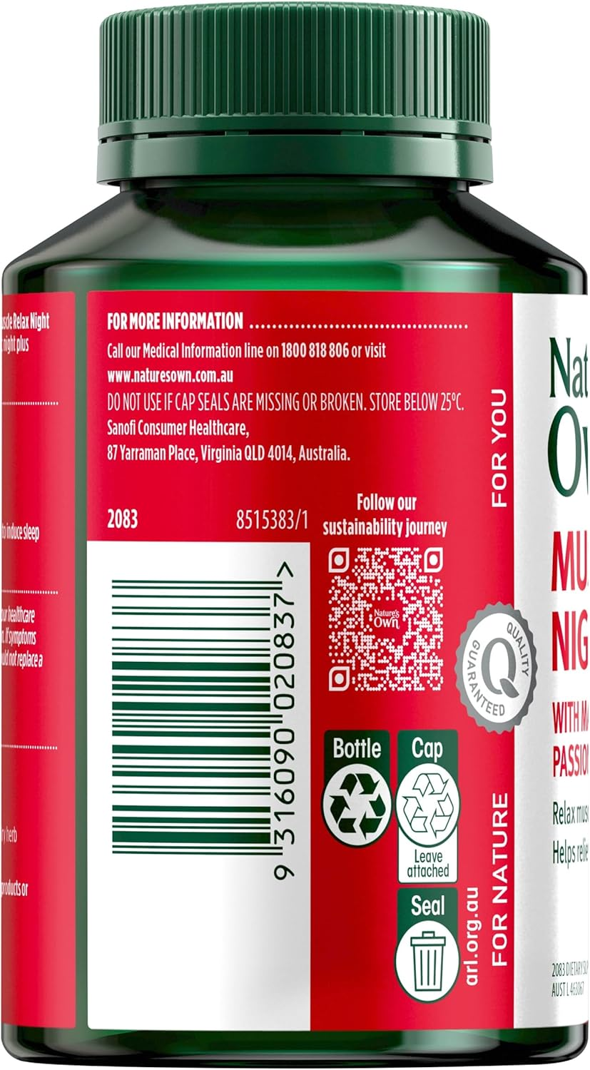 Nature'S Own Active Magnesium Recovery Muscle Night 120 Tablet image number 6