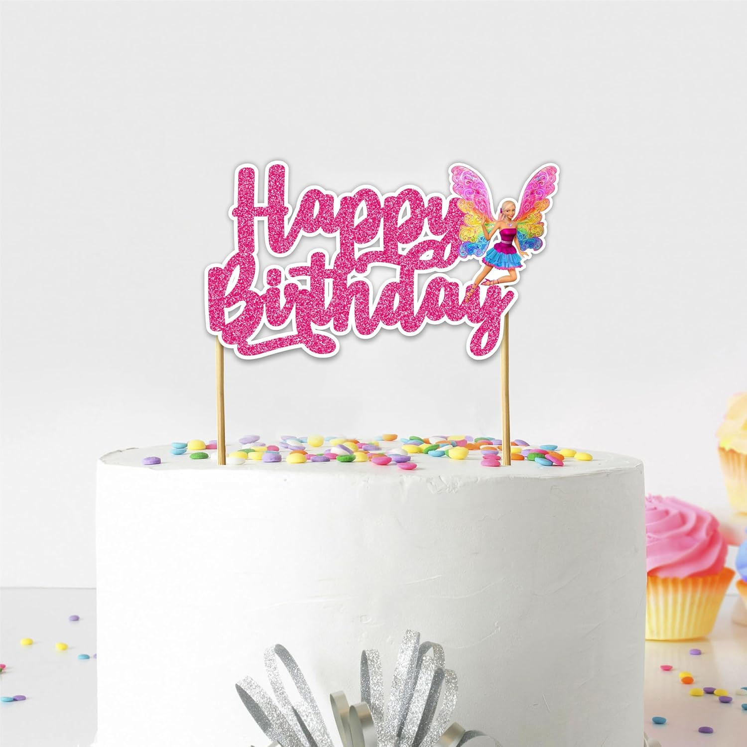 Pepa Pig Happy Birthday Cake Topper &ndash; Cute and Fun Dessert Decoration for Kids' Parties, Perfect for Adding a Playful Touch to Your Child&rsquo;S Birthday Celebration and Cake Design