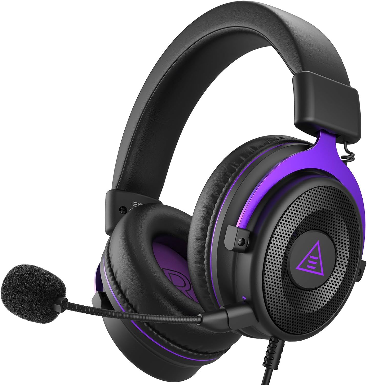 EKSA E900 Gaming Headset for PC, PS4, PS5, Xbox, 3.5Mm Wired Headphoes with Noise Cancelling Mic, 3D Surround Sound, Comfortable over Ear Headset for Computer, Laptop, Switch, Handheld Purple