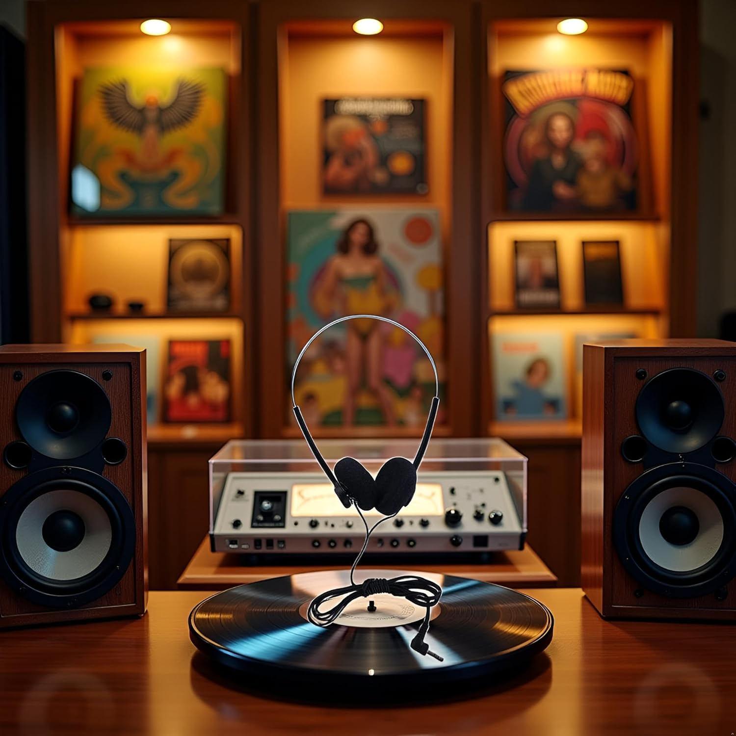 GANPUB Retro On-Ear Headphones,Wired Stereo Headphones,Headphone,Lightweight Portable Headphone with Adjustable Headband On-Ear Earbuds Earbuds and Accessories (Black) image number 6