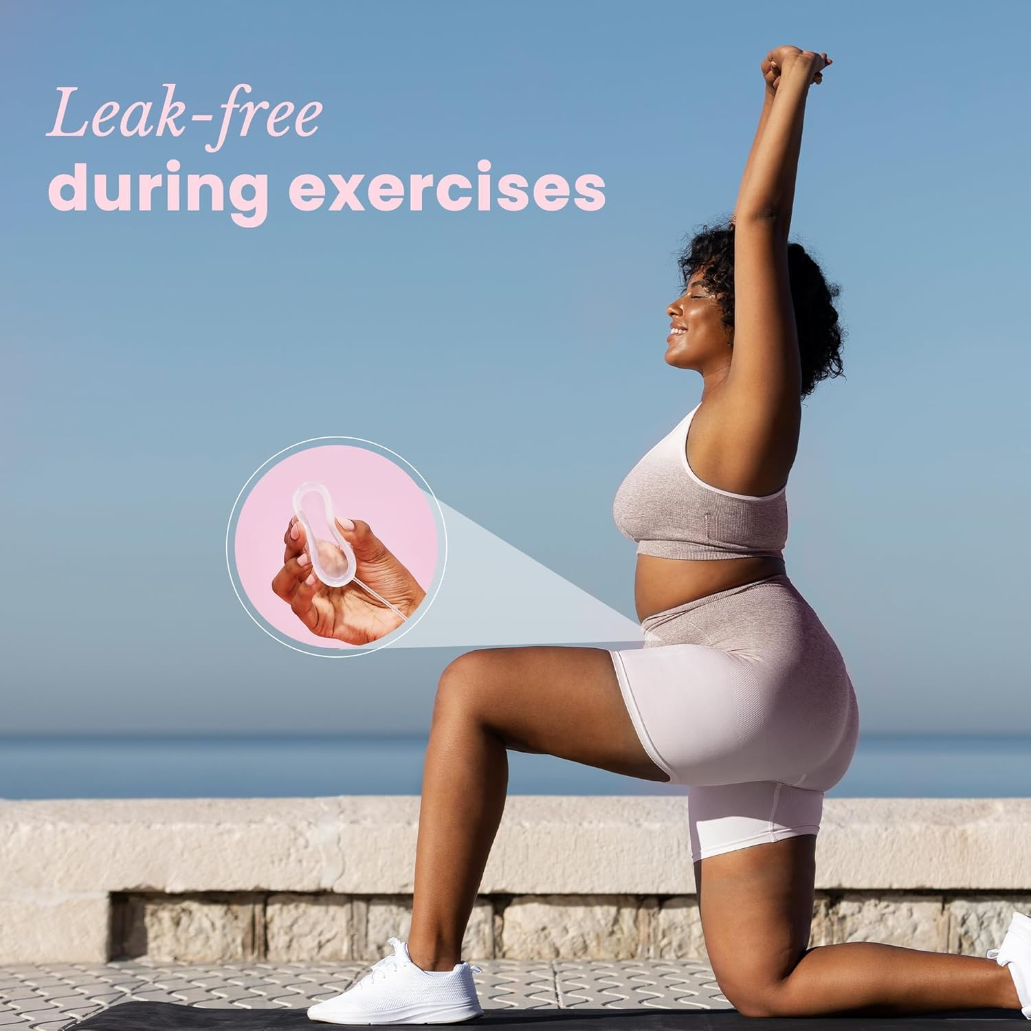 LUMMA Menstrual Disc - Includes Carrying Pouch & Silicone String for Easy Removal - Comfortable & Sustainable Choice to Tampons - Leak-Proof Reusable Medical Grade Silicone - Pink Love, Short Cervix image number 4