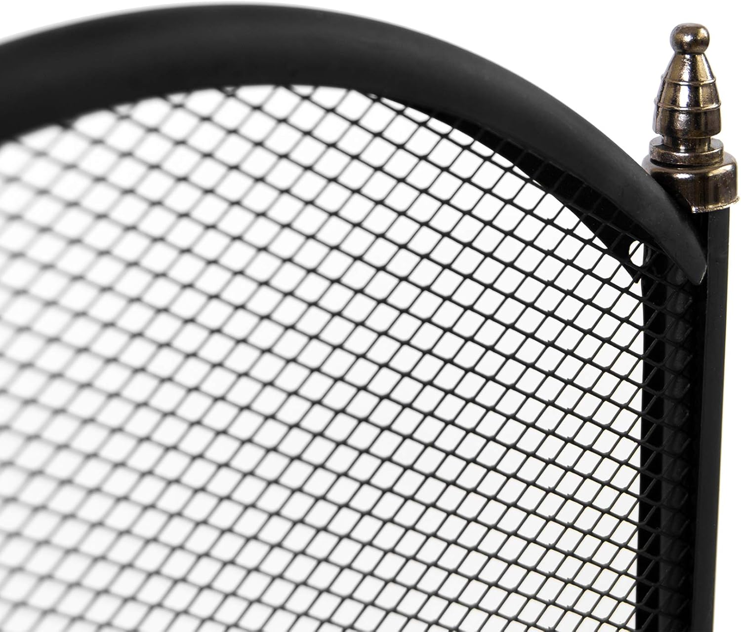 Fire Vida Selby 3 Panel Fire Screen Spark Fire Guard, Metal, Black image number 1