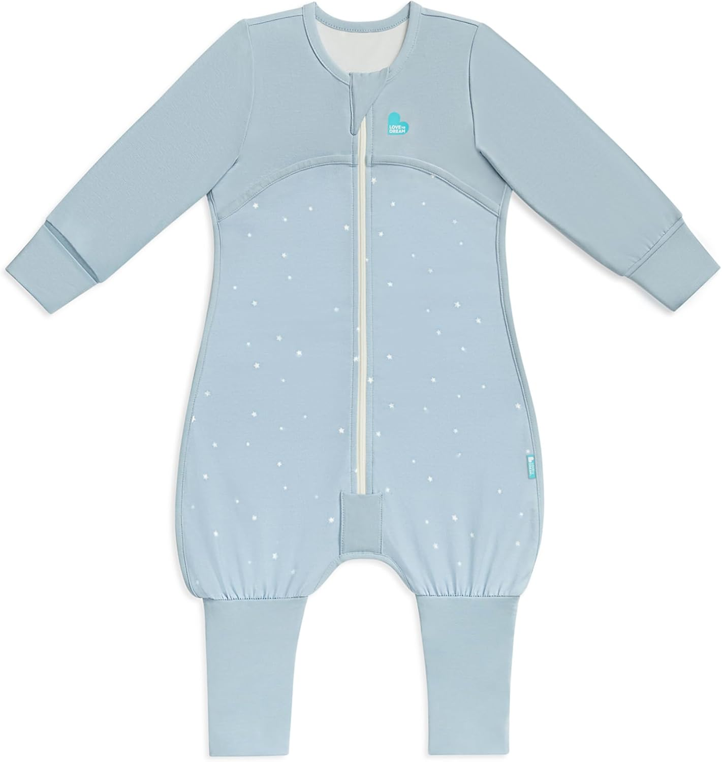 Love to Dream Sleep Suit - Twin Zipper - Grid Pads - Reduce Slipping - Machine Wash - Wearable Blanket - All Season - Onesie - Play and Sleep - 1.0TOG