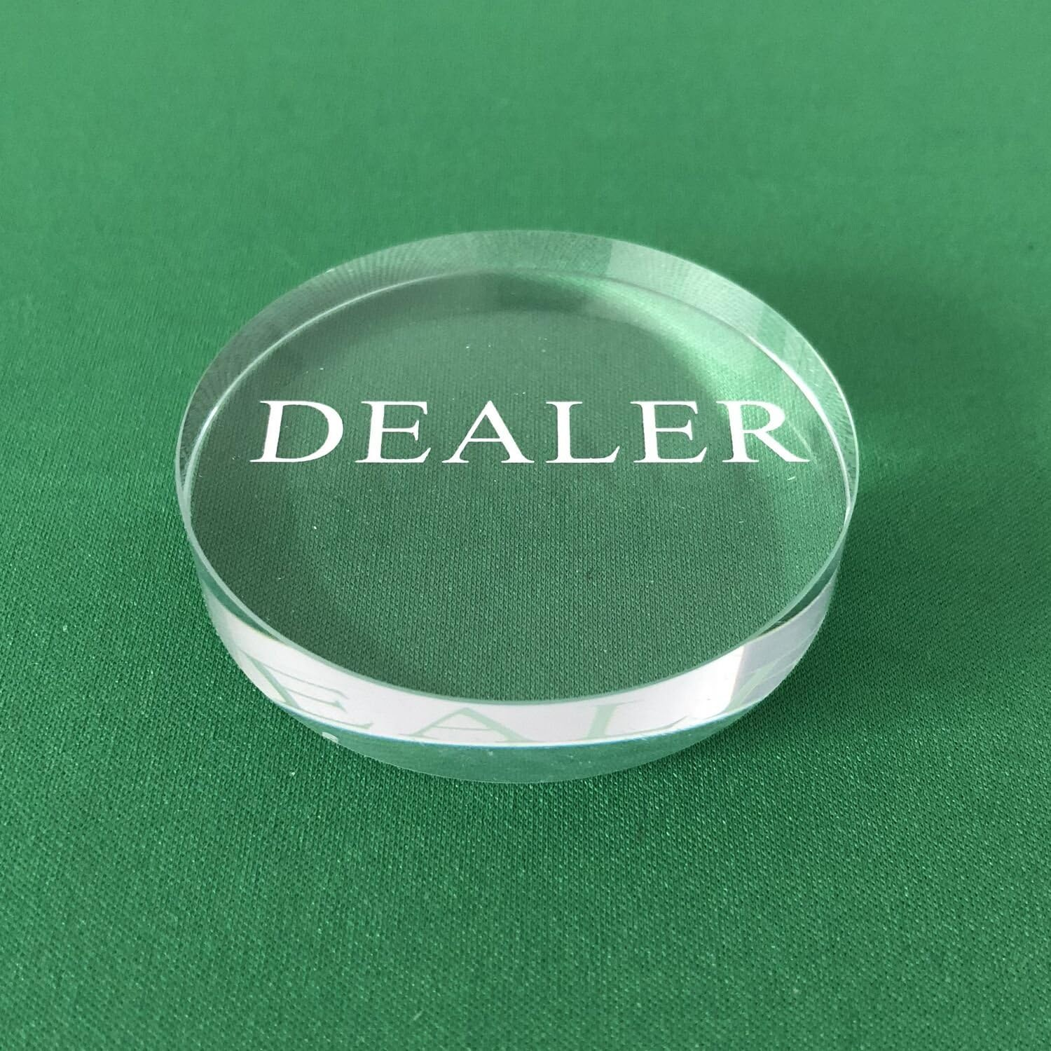 Yuanhe Transparent Poker Dealer Button Crystal Casino Dealer, for Poker and Card Games image number 3