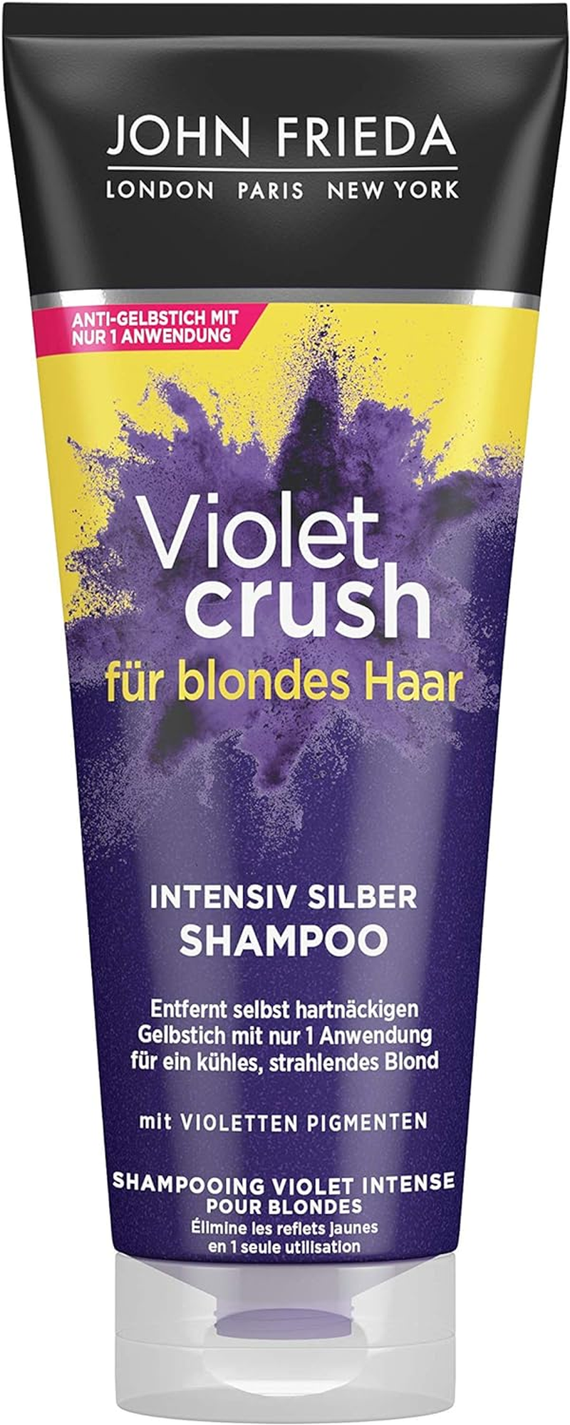 John Frieda Violet Crush Intensive Silver Shampoo - Anti-Yellowing - Also against Orange Tones - with Purple Pigments 250Ml image number 4