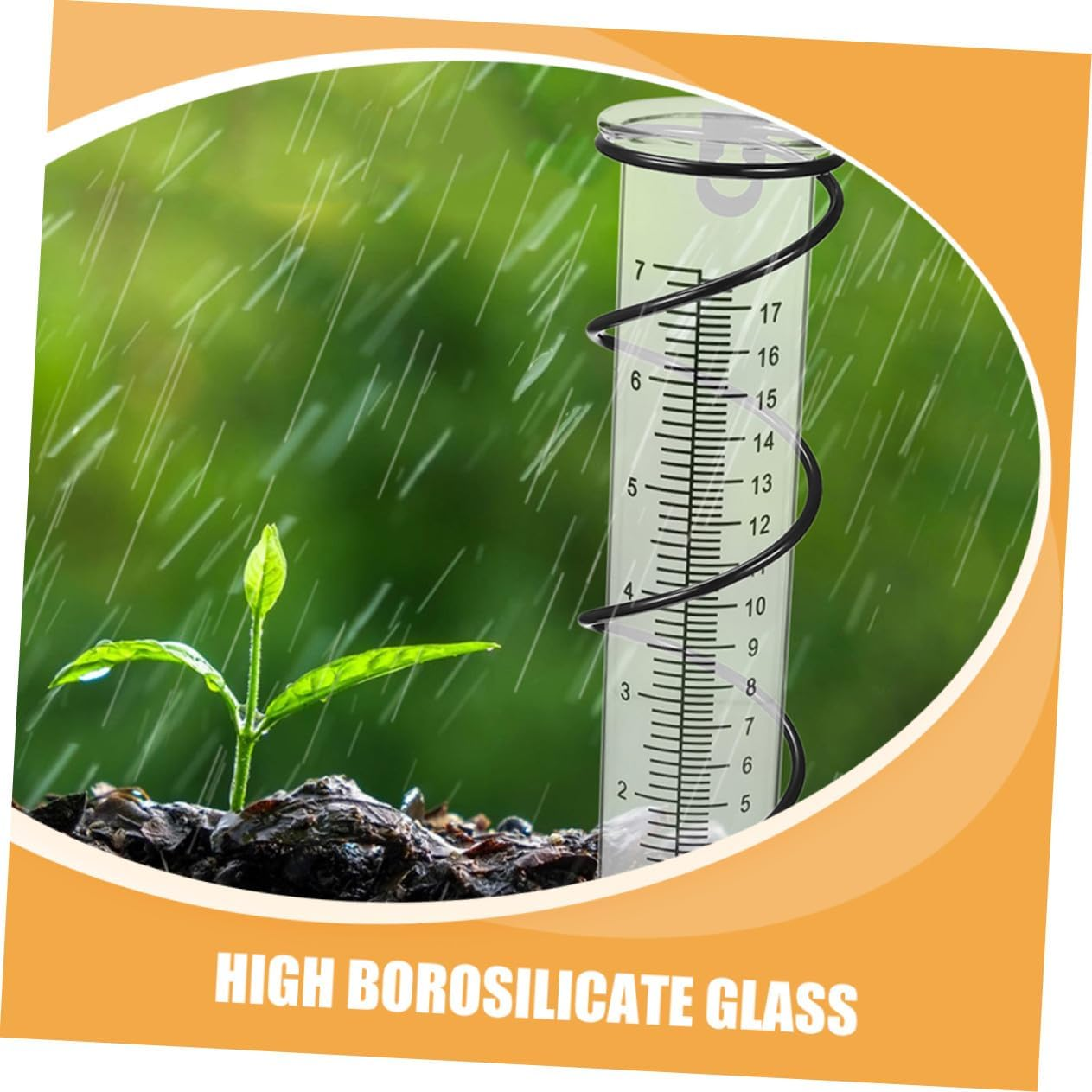 ARTIBETTER 2Pcs Freeze Rain Gauge Tubes Plastic Replacement for Outdoor Garden Lawn Water Measurement with Clear Graduations Lightweight image number 2