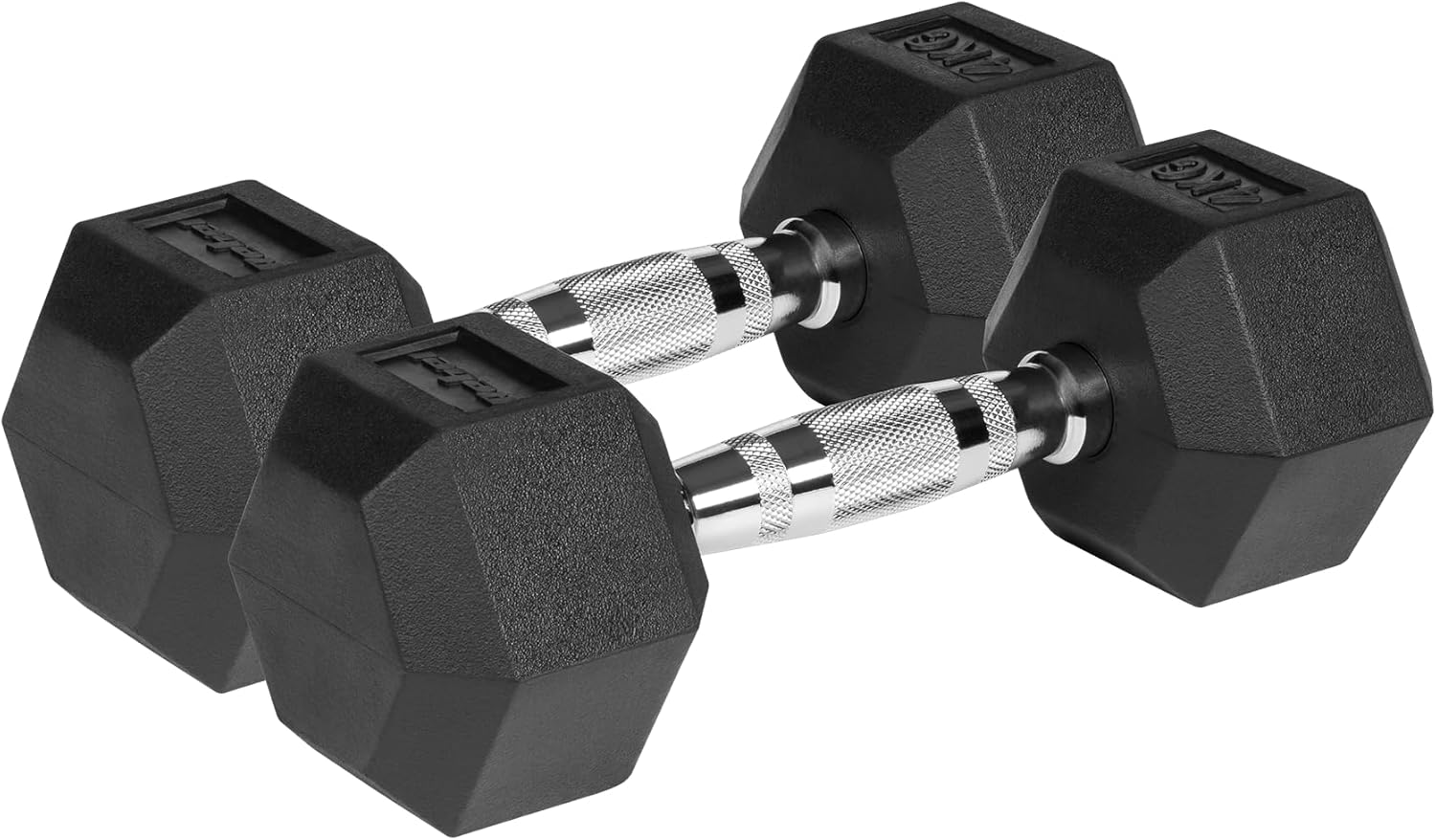 Rebel RBA-2325-04 Dumbbells Cast Iron Rubberised HEX 2 X 4 Kg image number 2
