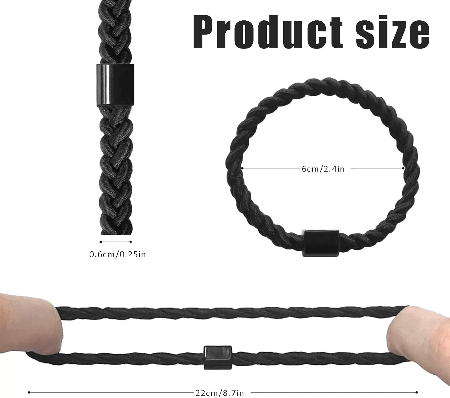 Zcbzbn Pack of 10 Men'S and Women'S Braided Hair Bands, Elastic Hair Bands, Fashion Ponytail Hair Bands for Straight, Curly, Long Hair Bun for Men and Women image number 4