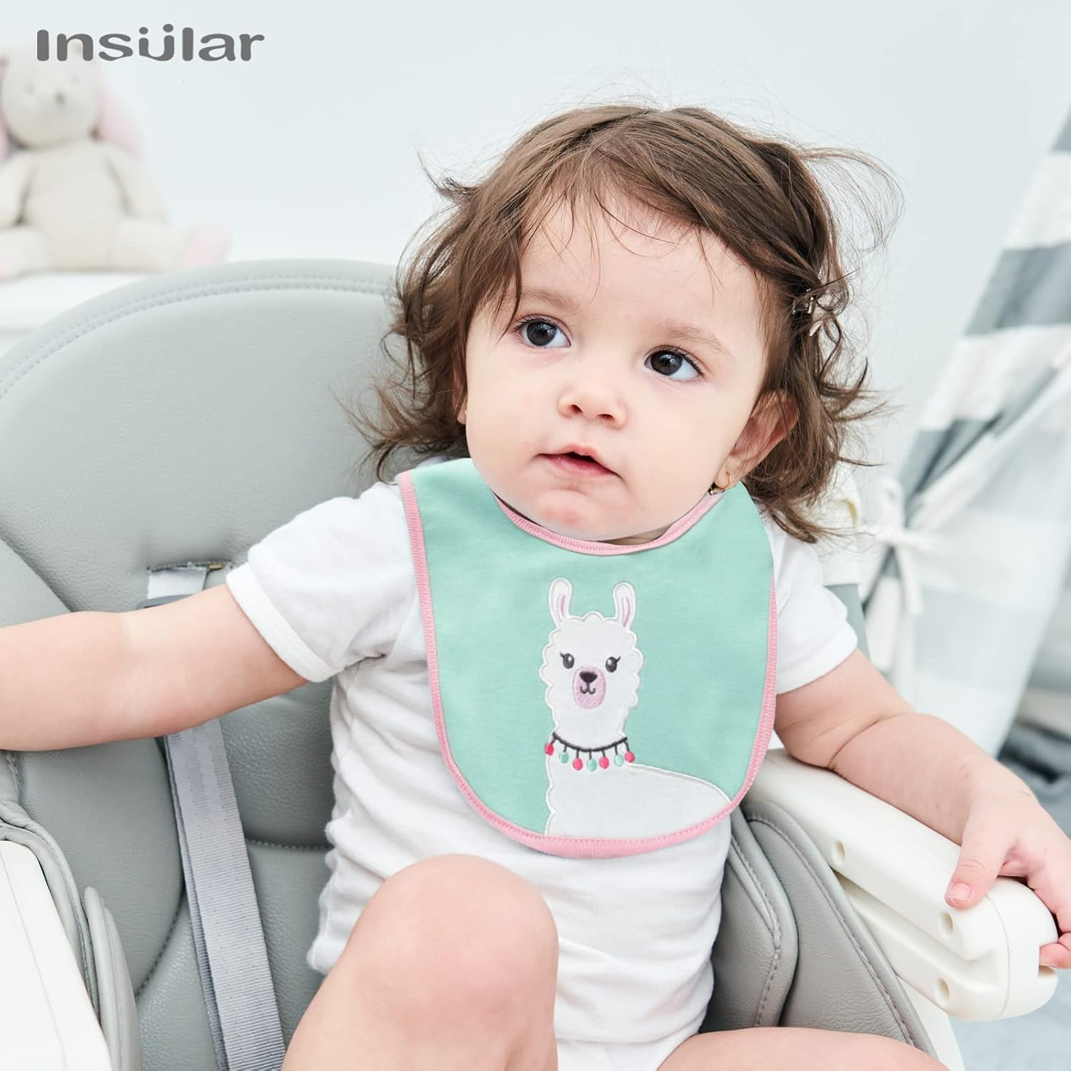 Insular Baby Bibs Baby Bandana Drool Bibs 100% Cotton for Boys Girls Unisex for Teething and Drooling, 6 Pack image number 5