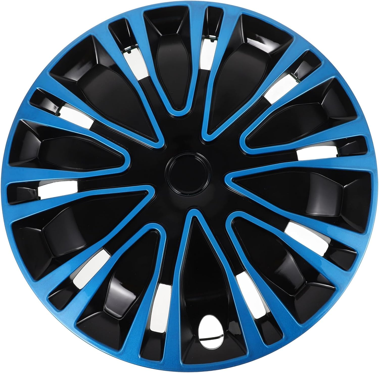 GLEAVI 15 Inch Car Hubcaps Decorative Wheel Hub Caps Universal Automotive Rim Covers Blue Black for Vehicle Wheel Protection and Styling image number 2