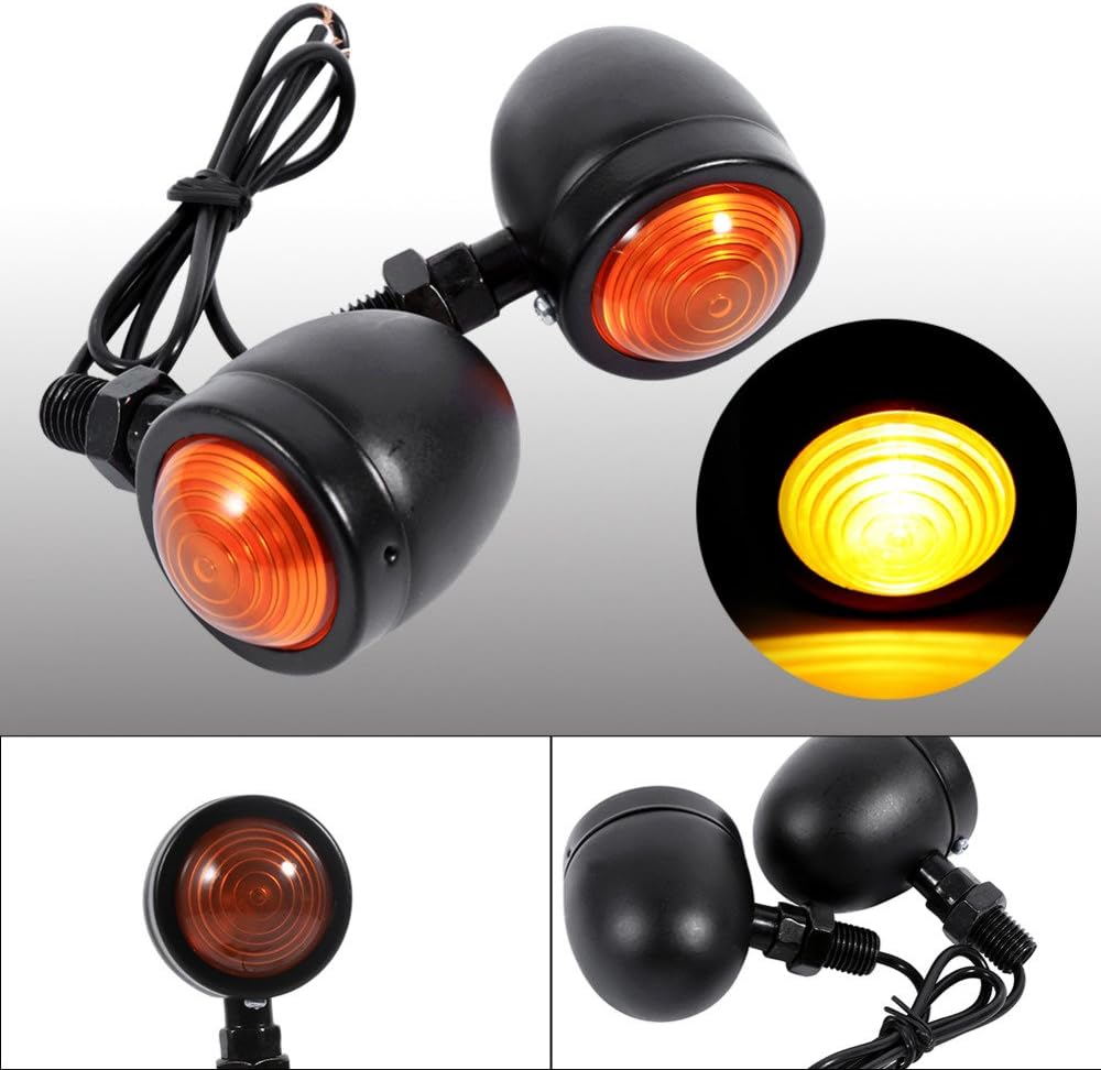 4Pcs Motorcycle Indicators Retro Turning Signals Light Turn Signal Light 12V Turning Indicator Light Universal image number 6