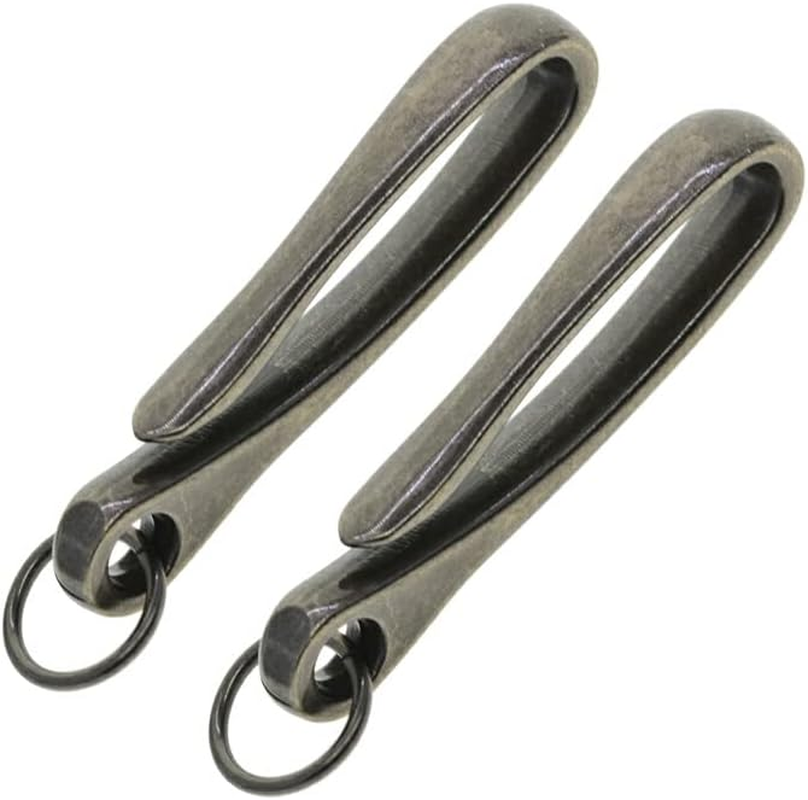 2 Pieces Wallet Japanese U-Shaped Hook Zinc Alloy Keychains Hooks Hanging Handicrafts Key Ring Presents Accessories, Black