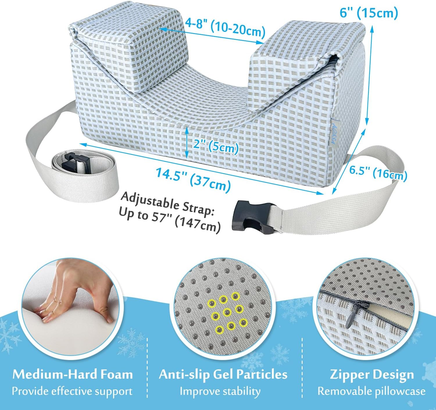 Mybow Wheelchair Pillow Headrest for Recliner High Back Wheelchair Neck Support Positioner Head Positioning Cushion Medical Neck Stabilizer Foam Wedge for Adults Single Sofa Geri Chair Wheelchair