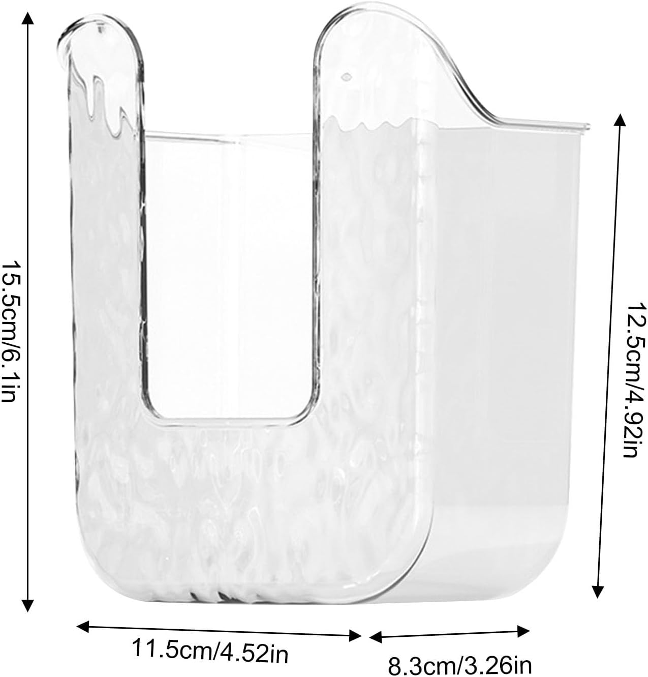 Wet Wipes Box - Wipe Dispenser for Bathroom, 15.5Cm Wet Wipes Storage Box - Wall-Mounted Wipe Dispenser Made of ABS, Hygienic & Space-Saving, Ideal for Bathroom & Kitchen - White image number 1