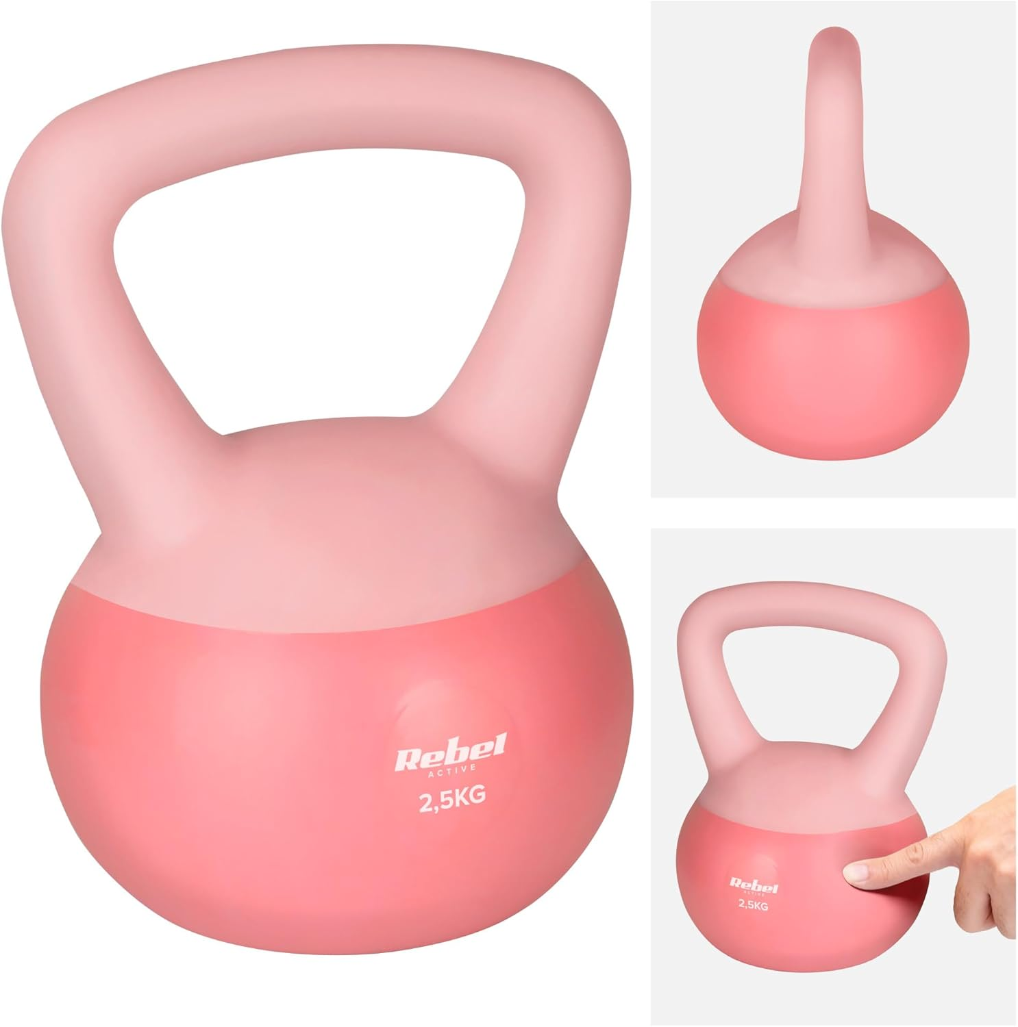 Rebel Soft Kettlebell 2.5 Kg Soft PVC Safe Silent Dumbbells for Fitness image number 1