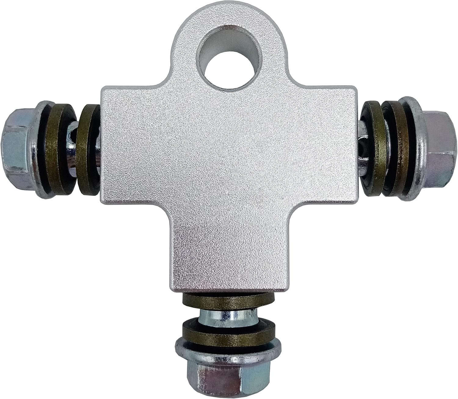 Motorcycle Brake Line Tee Hydraulic Hose Connector 3 Way Adapter Modification into Double Disc Brakes (Square Shape) image number 3