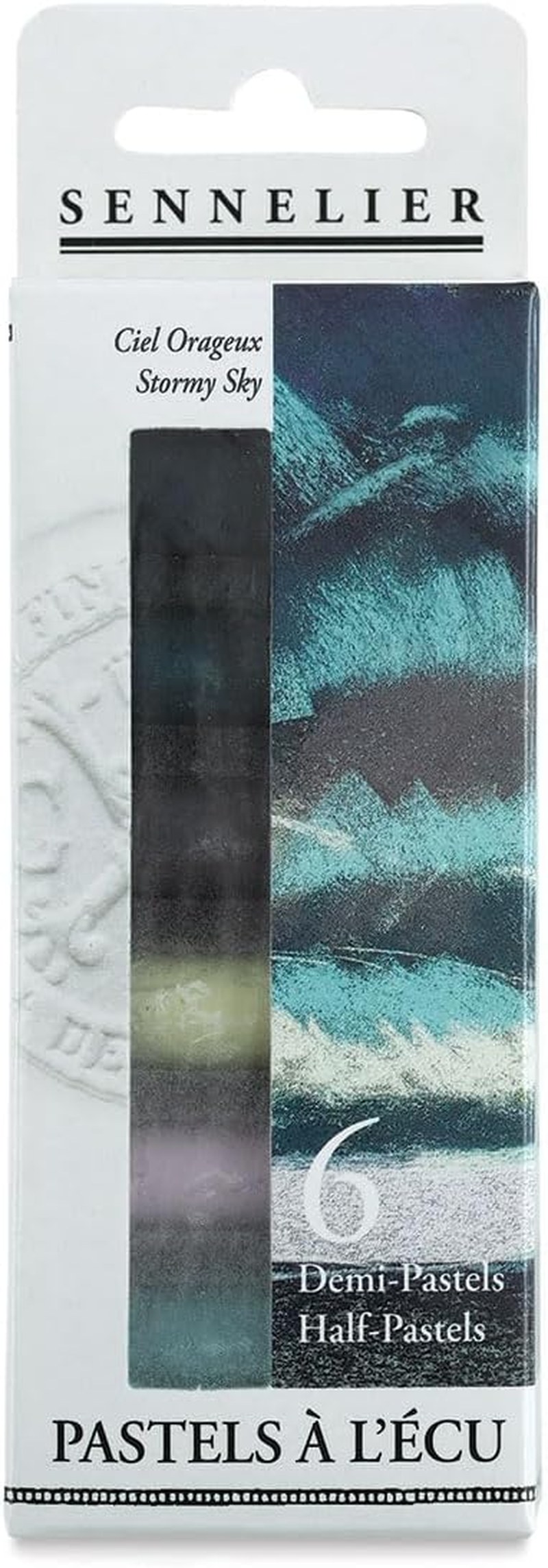 Sennelier Extra Soft Half Pastel 6-Pieces Set, Emerald Sea