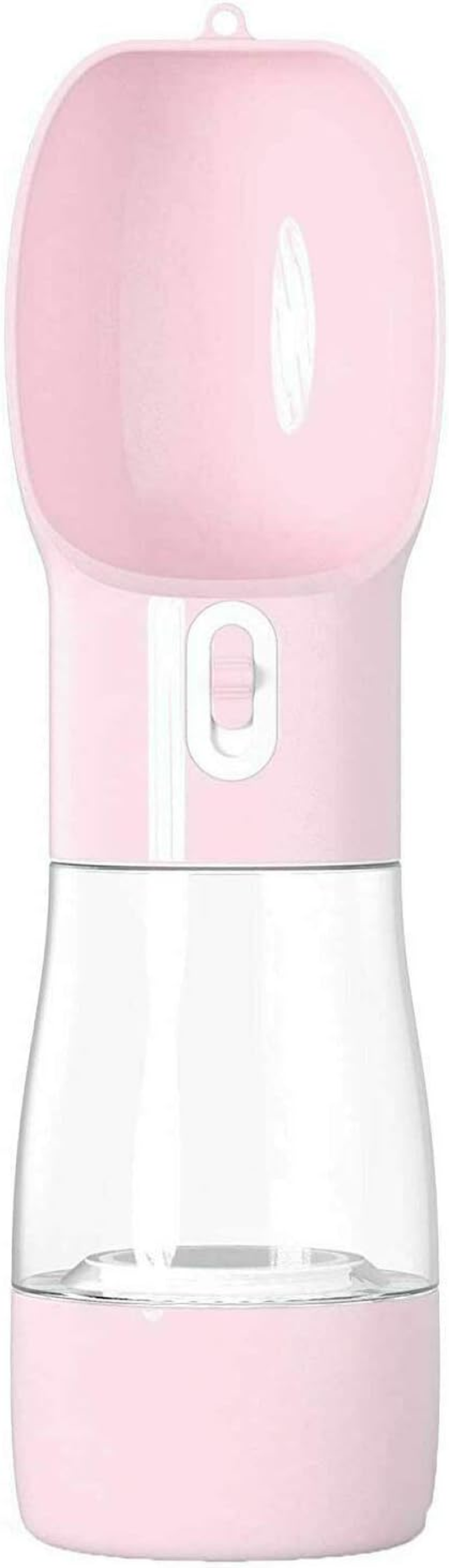 2 In1 Puppy Dog Cat Pet Water Bottle Cup Drinking Travel Outdoor Portable Feeder Bpa-Free Plastic for Outdoor Walking, Hiking, Travel (Pink) image number 4