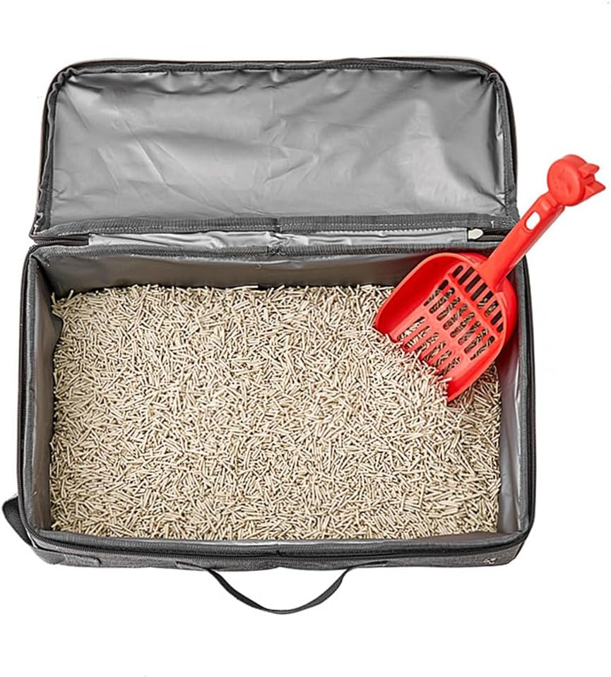 Sarini Foldable, Waterproof Travel Cat Litter Box, Pet Bag, Cat Litter Box, Portable Cat Litter Box for Trips for Medium Cats and Kittens image number 4