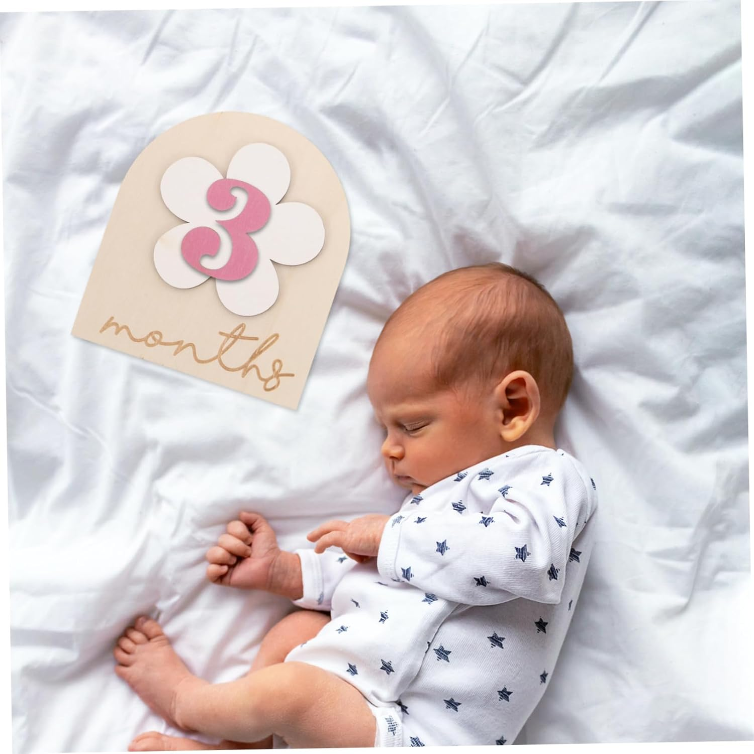 NUOBESTY Wooden Monthly Milestone Cards with Discs Natural Wood Photo Prop Kit for Newborn Photography Announcement and Growth Recording Safe and Decorative Months Signs