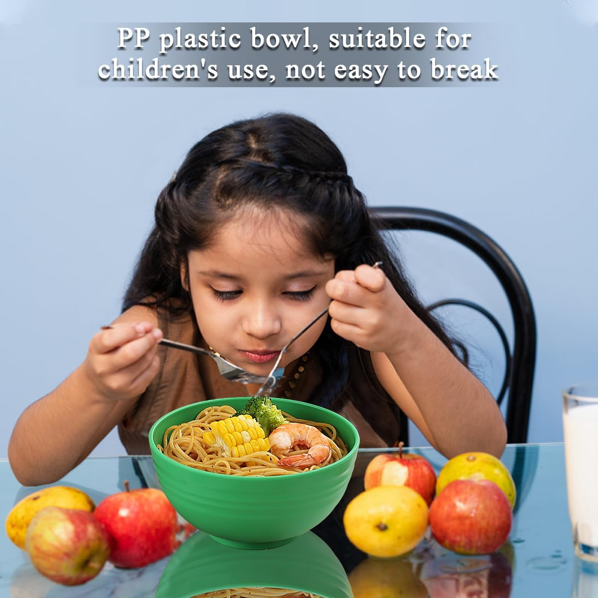 Berglander Plastic Bowls Set of 12 Pieces 25Oz, Mutil Color Reusable and Sturdy Ramen Bowl, Soup Bowls, Cereal Bowl for Adult, Kids, Home, Restaurant, Garden, Picnic, Camping, Poolside, Outdoor - 2. De Color image number 2