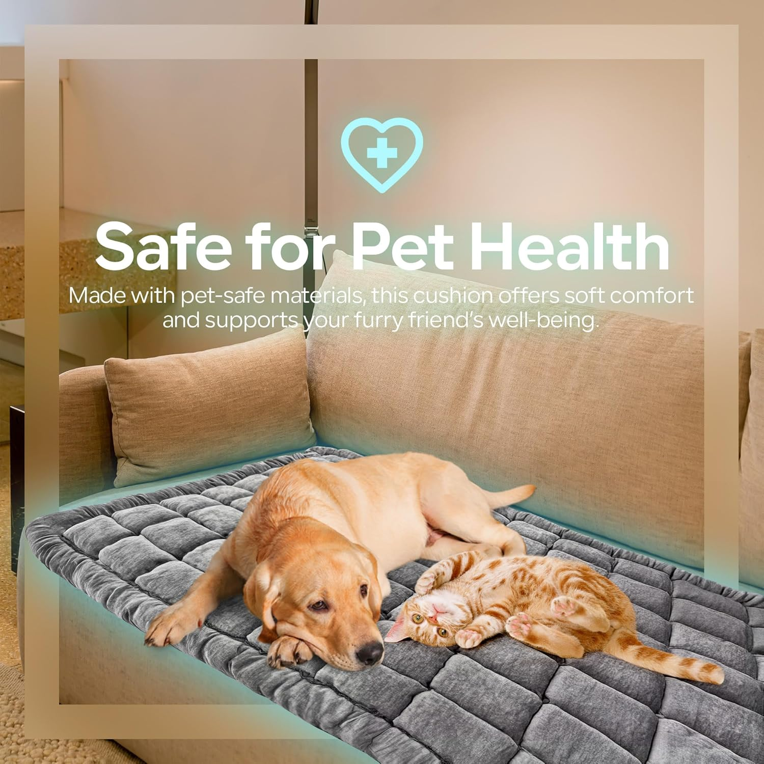 YORUKUS Backseat Pet Bed Mat, Plaid Dog and Cat Bed for Car, Non-Slip Travel Dog Bed, Custom Fit for Backseat Extenders and Seat Covers (Gray-White) image number 1