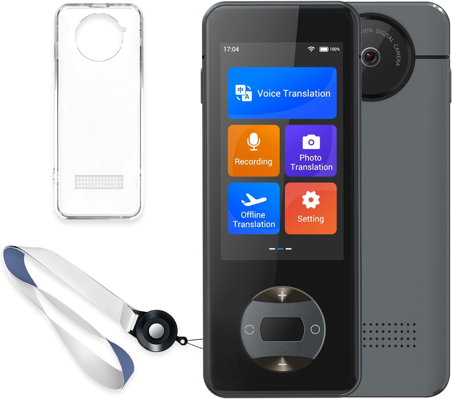 ANFIER Language Translator Device No Wifi Needed Instant Translator 2024 for 144 Languages and Accents AI Electronic Foreign Language Translators W10S Grey