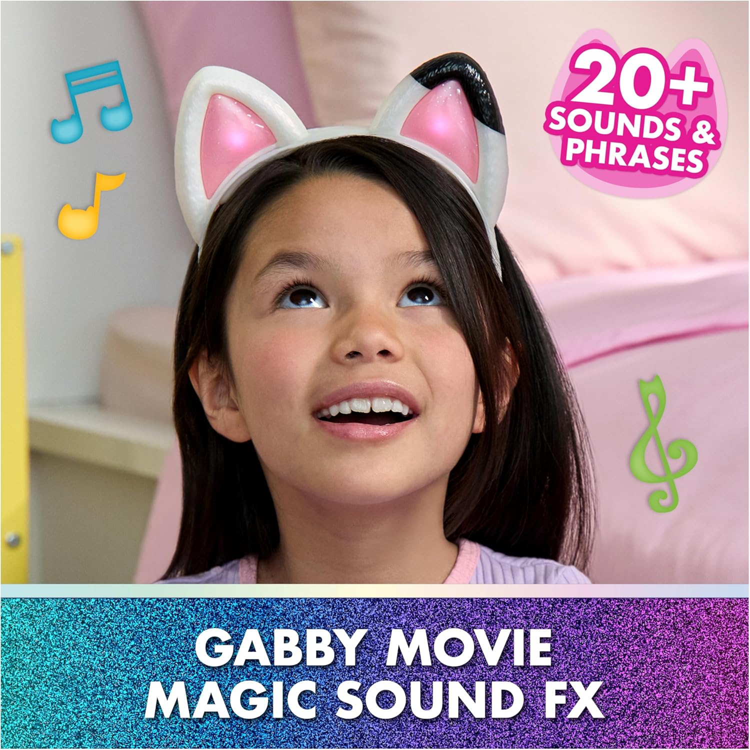 Gabby'S Dollhouse: the Movie, Meow-Mazing Interactive Ears, Hairband with Lights, Sounds and 3 Modes of Play, Kids Toys for Girls and Boys Ages 3 and Up image number 4