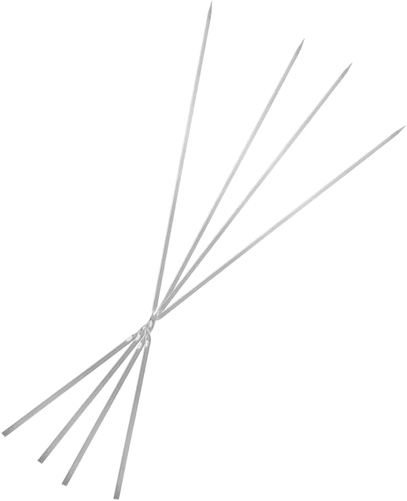 50 PCS NUZAMAS BBQ 304 Stainless Steel Barbecue Skewers 330 X3.6Mm Metal Kebab Stick Skewers Reusable Grilling Skewers for Meat and Vegetables image number 6