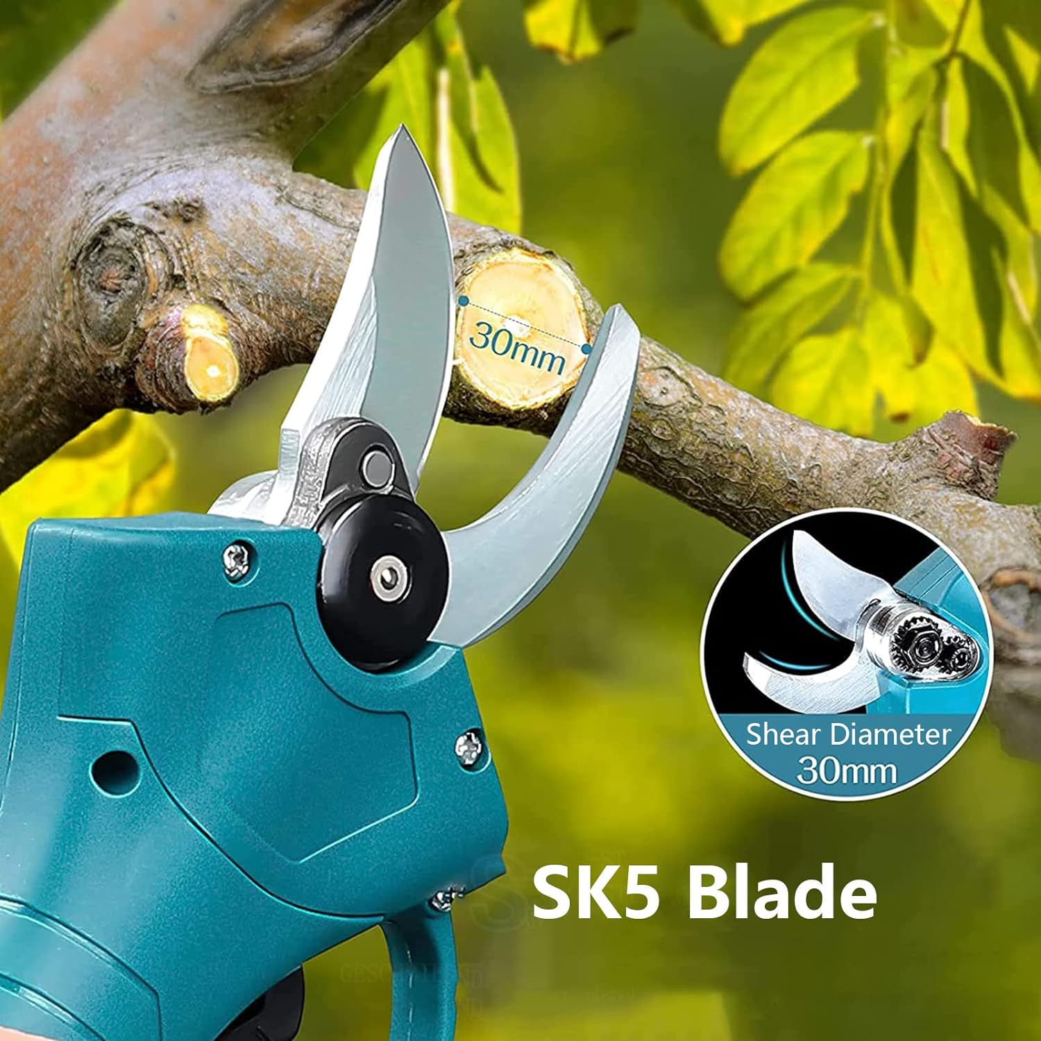 Electric Pruning Shears Power Pruner Battery Operated Clippers Cordless Electric Scissors for Makita 18V Battery Cutting Diameter 30 Mm Lightweight and Portable (Main Unit Only) image number 4