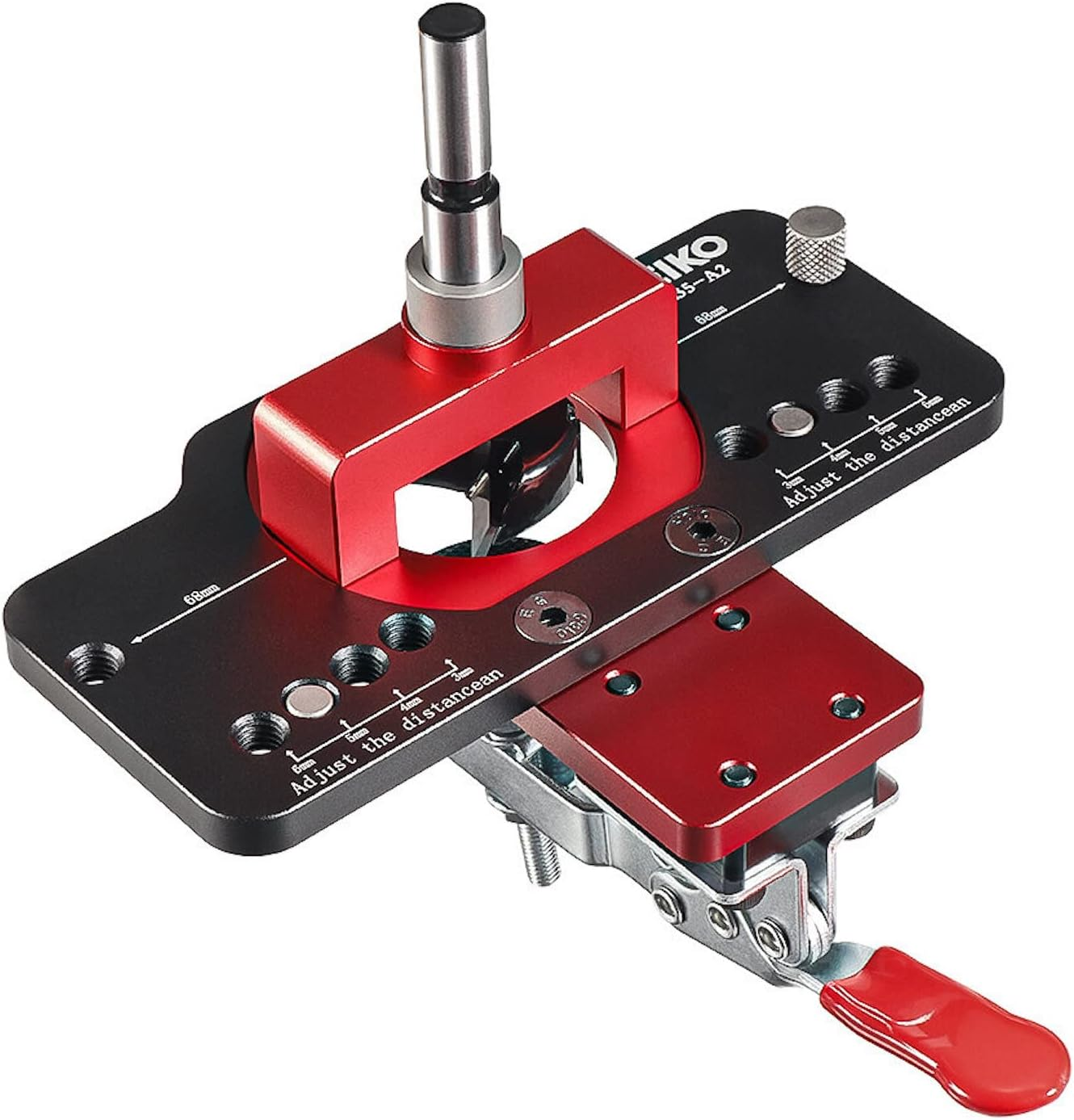 VEIKO 35MM Hinge Boring Hole Drill Guide Locator Jig Clamp Woodworking Tool Kit image number 5