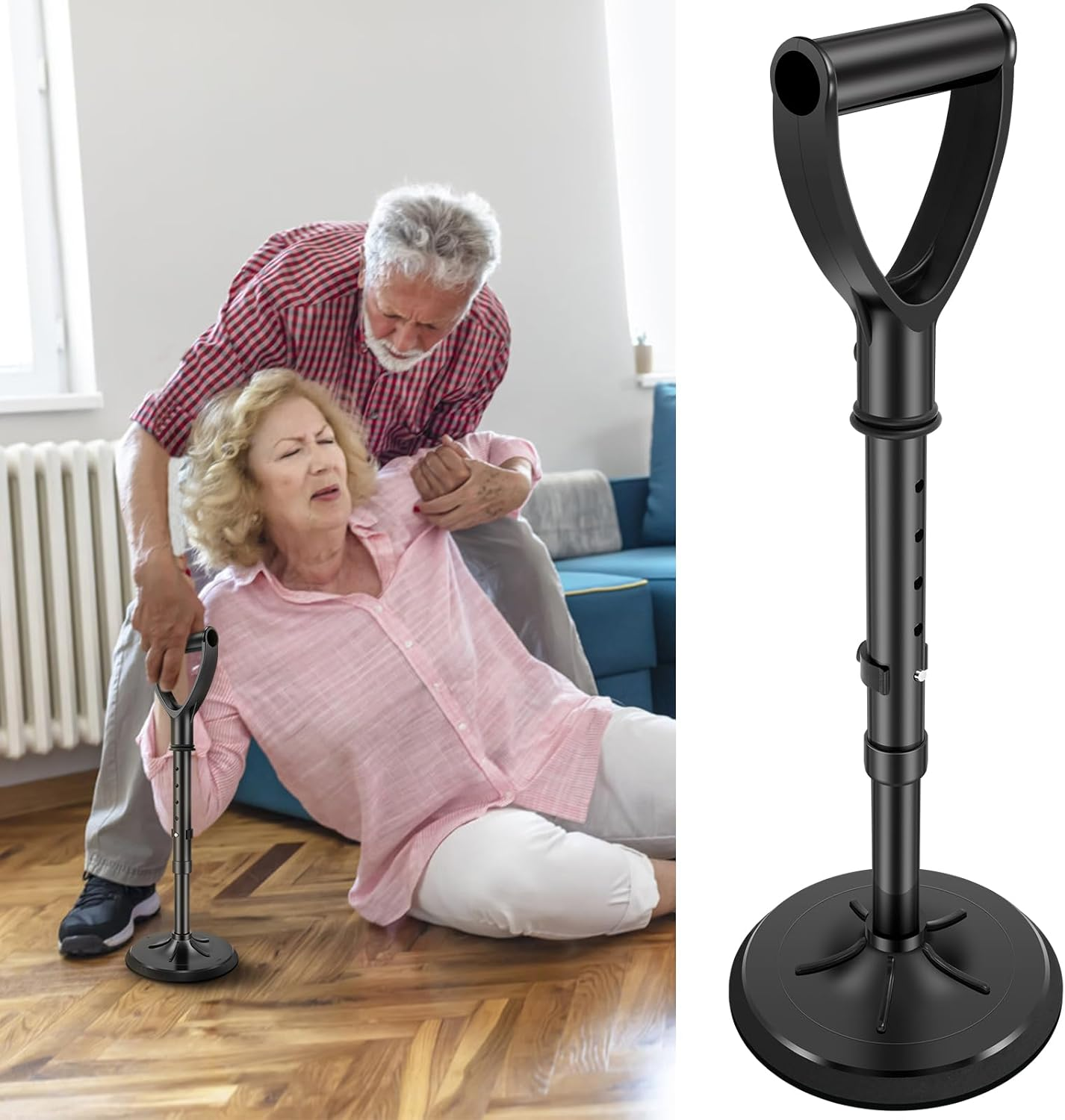Mobility Tool Standing Aid Device Adjustable Standup Helper to Help Get up from Floor and Ground Metal Senior Lift Assist Device Elderly Standing Helper Support Tool for Seniors ZHAZHAMO image number 2