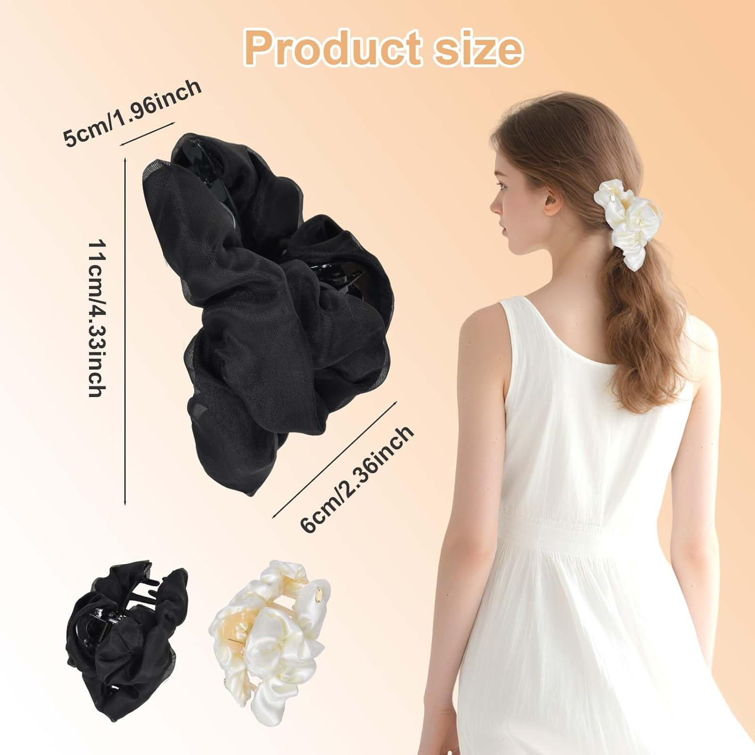 Claw Clip for Long Hair, Cloud Hair Clips with Strong Hold, Non-Slip Hair Clips, Fashionable Hair Clips for Women, Hollow Cloud Hair Clip for Women and Girls image number 2