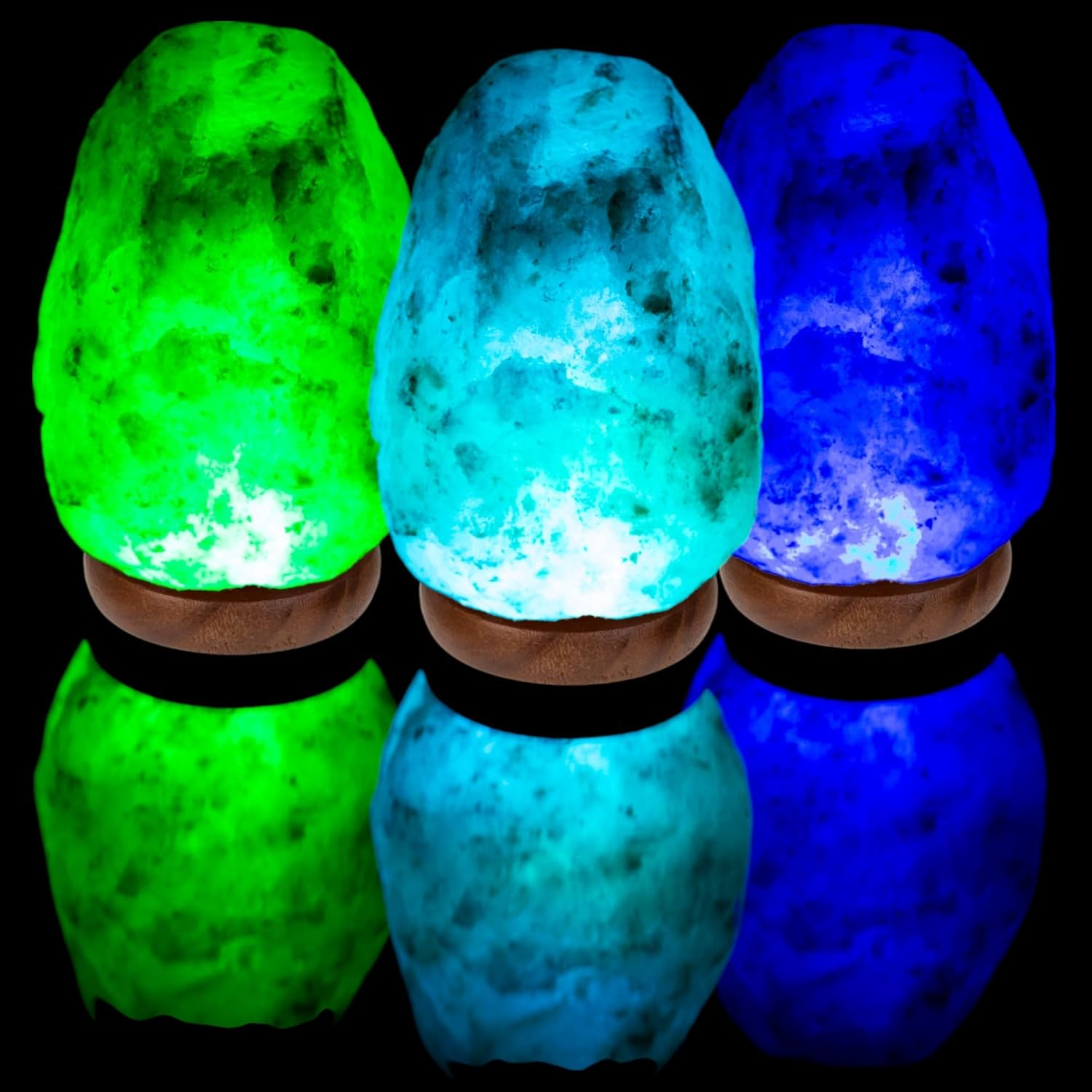 MIJOMA LED Salt Crystal Lamp - Salt Lamp from the Salt Range (Pakistan), 10 X 13 Cm with USB Cable (150 Cm) - Natural Stone Decorative Lamp for Relaxation and Feel-Good Atmosphere (Colour-Changing) image number 6