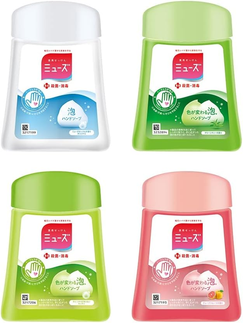 Japan Health and Beauty - Muse No-Touch Foam Hand Soap Refill Variety Set (Original / Kitchen / Green Tea / Grapefruit Each 250Ml) (About 1000 Times) Automatic Dispenser Sterilization Moisturizing *AF27* image number 3