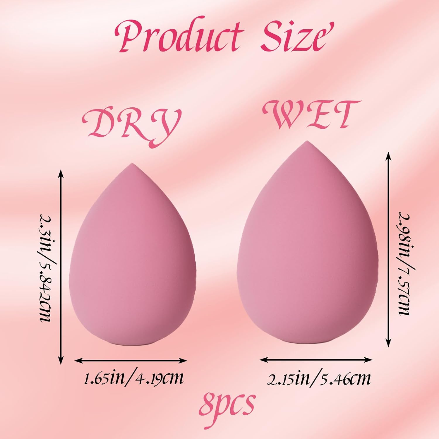 8 Pcs Beauty Blender, Makeup Sponge Set for Foundation and Powder Application, Professional Beauty Sponge with Multiple Shapes, Travel-Friendly image number 6