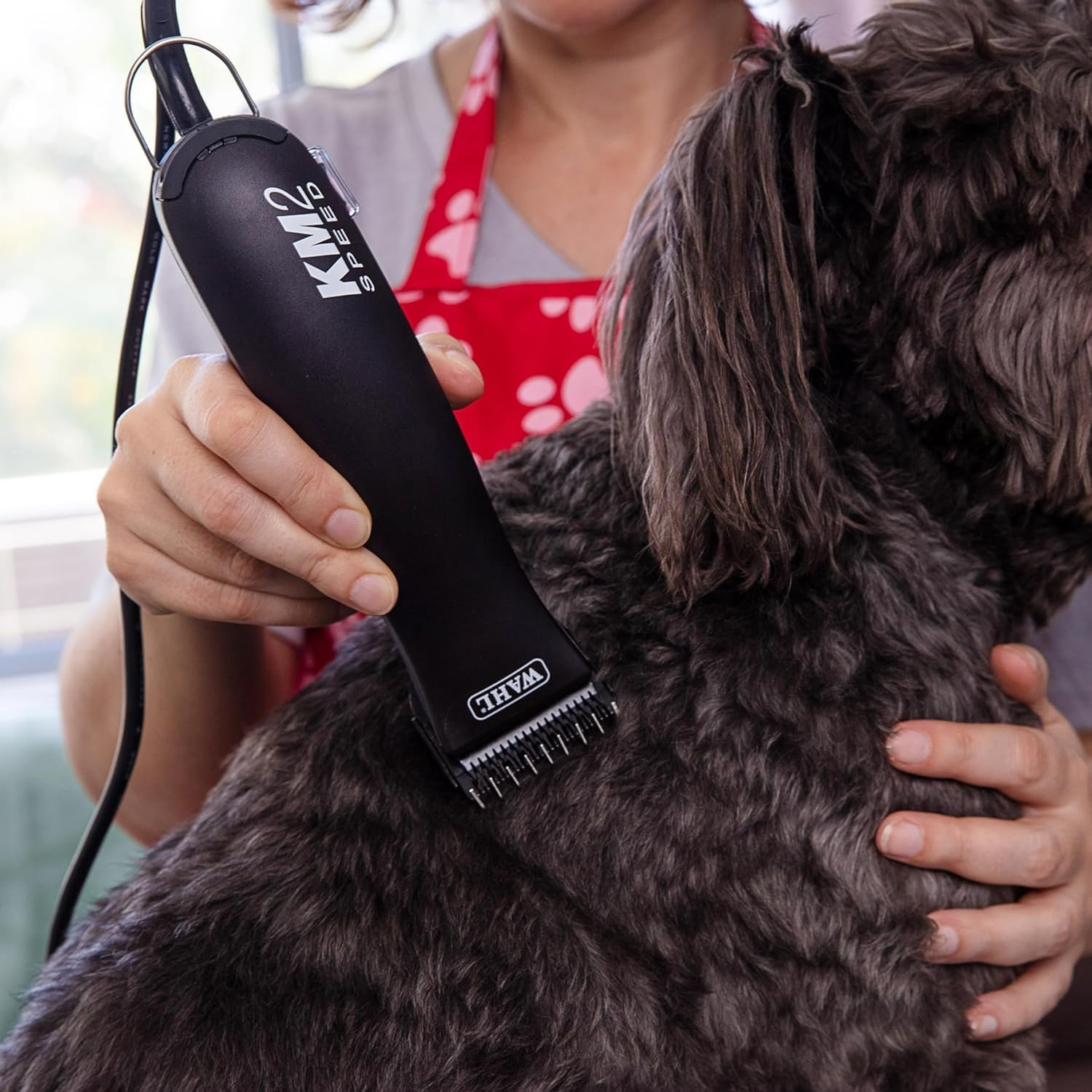 WAHL KM2 Two Speed + 1-4 Stainless Steel Combs with Wooden Brief Case Pet Clipper