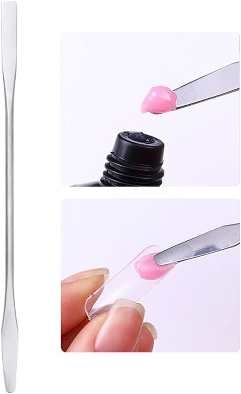 6 Pcs Stainless Steel Makeup Spatula Stir Tool Double Head Cosmetics Mixer image number 1