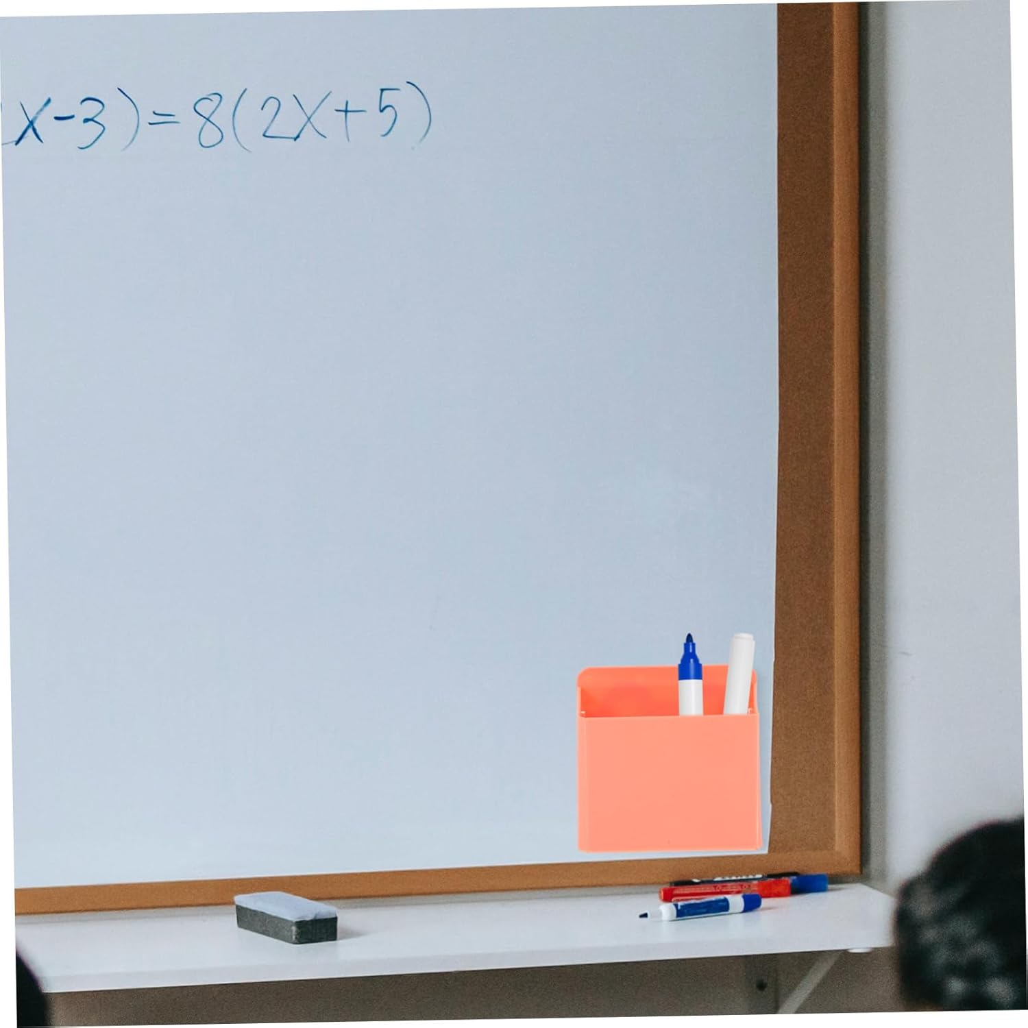 WEKADRIN 2Pcs Suction Cup Pencil Case for Whiteboard Office Desk Accessories Desk Storage Organizer Whiteboard Marker Holder