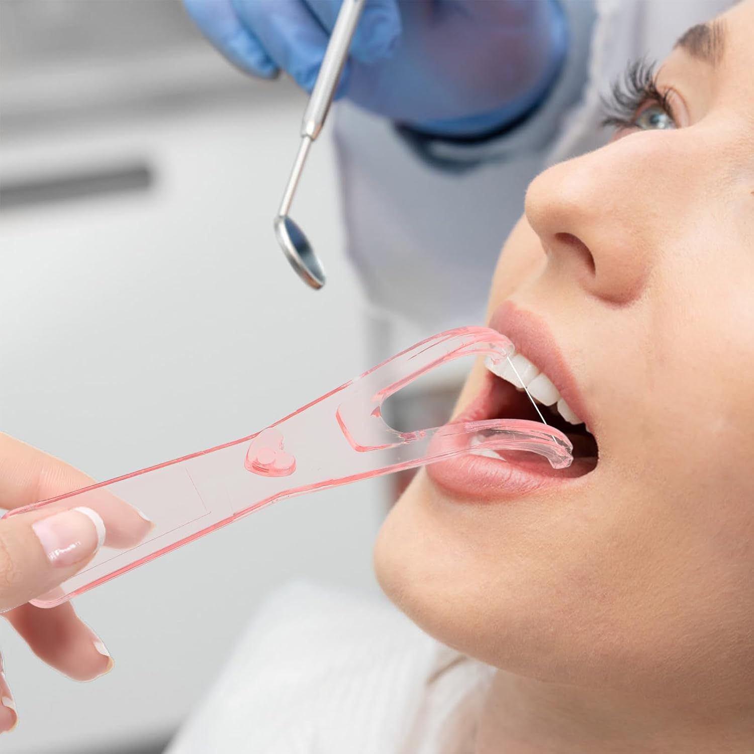 Dental Floss Holder Reusable Handle: Flossmate Handle 2Pcs Flosser Handle Holder Replacement Floss Pick Holder for Tooth Decay Gum Disease Oral Clearing image number 4