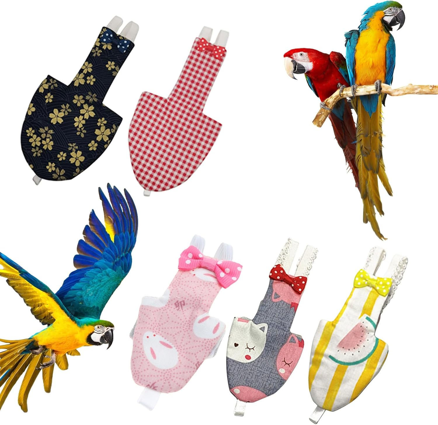 Pumpumlia Pet Costume Physiological Pants Bird Diapers Pigeons Flight Suit Parrot Diapers Skin Friendly Comfortable image number 3