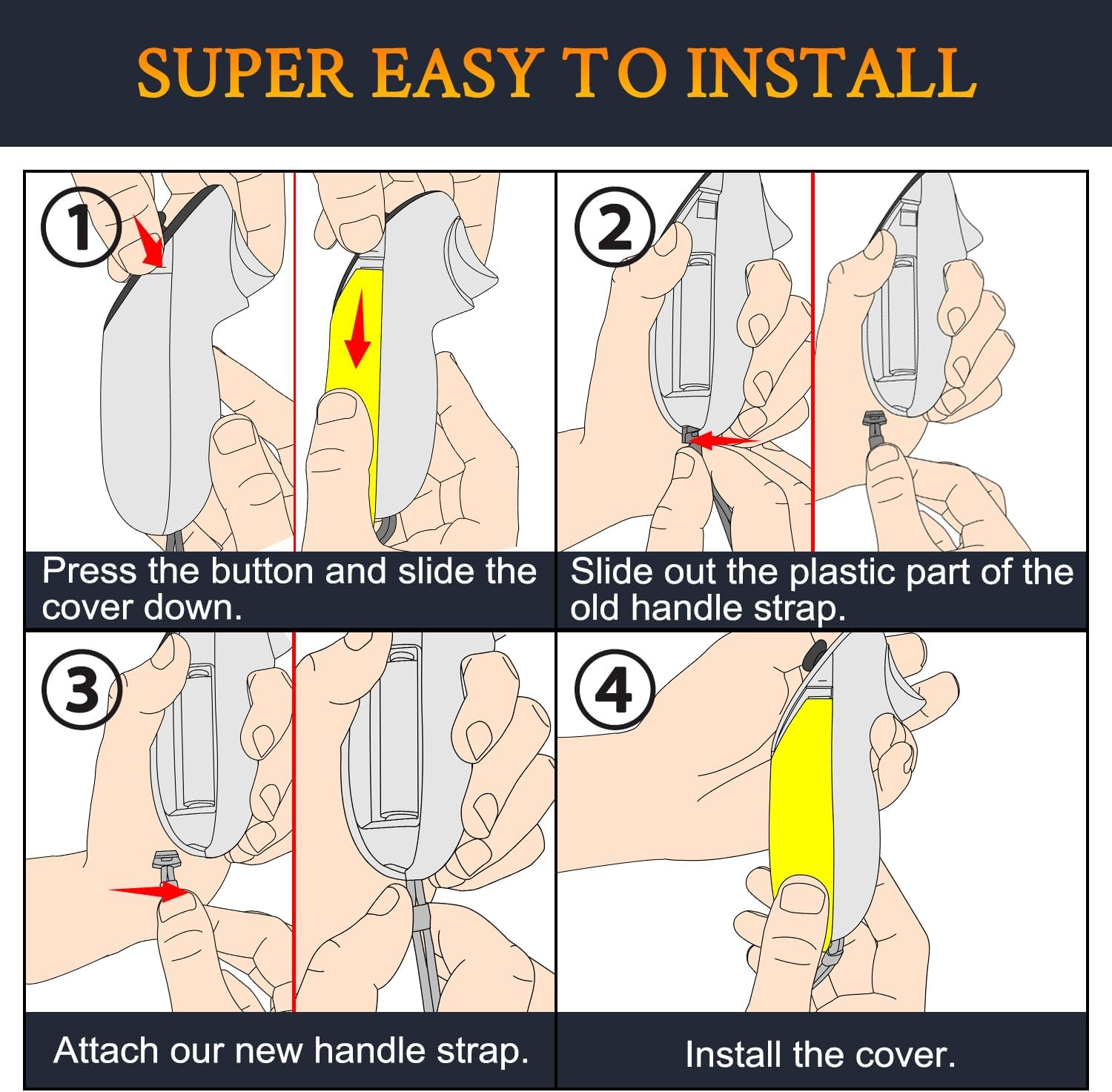 SOULWIT 1 Pair Upgraded Replacement Wrist Straps for Oculus Quest3/Quest 3, Durable & Adjustable Controller Hand Straps for Meta Quest3S/Quest 3S, Easy DIY Installation - White image number 4