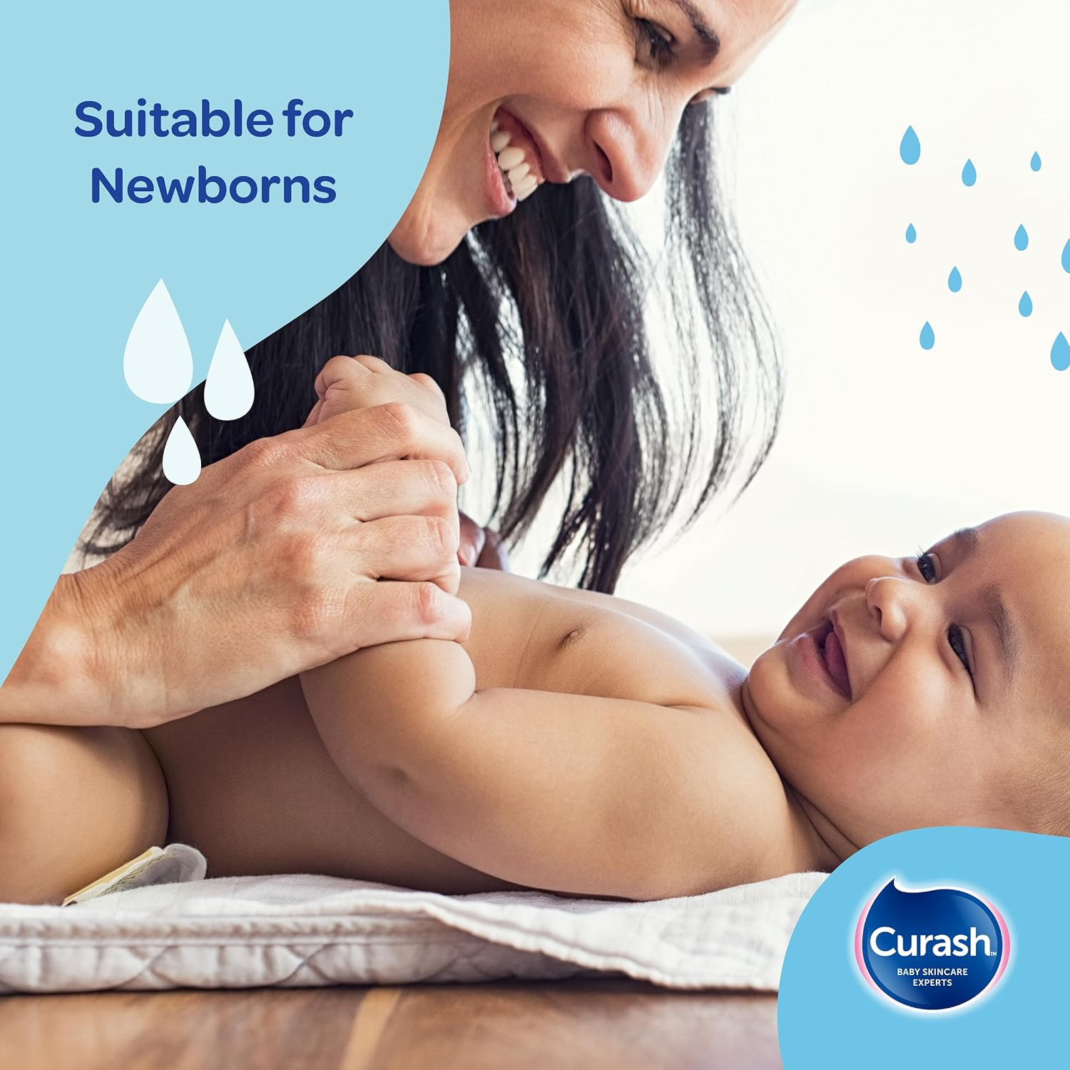 Curash Simply Water Baby Wipes, 6X80 Pack, Thick and Soft Texture, 99% Water with No Soap, Alcohol or Parabens, Suitable for Newborns, Everyday Cleansing and Nappy Changes, 480 Wipes image number 5