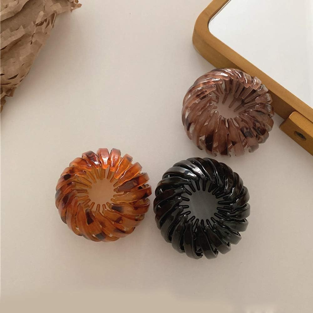 Bird'S Nest Hair Clips, Birds Nest Hair Clips,Vintage Bird'S Nest Bun Meatball Head Hair Claw Clamps Expandable Ponytail Holder Clintage Bun Holder Clamps, Expandable Ponytail Accessories, Blue