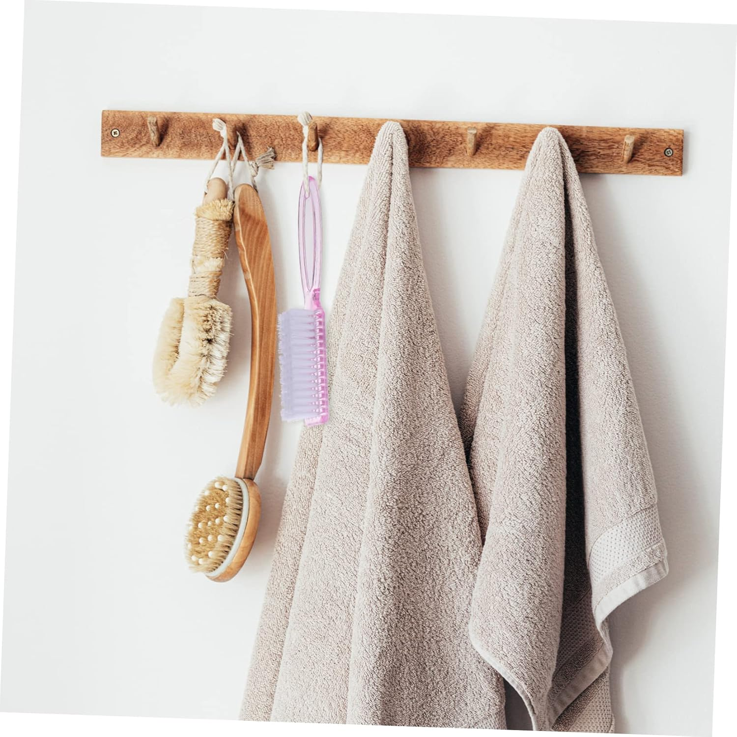 EPIGEIST 10Pcs Long Handled Nail Brush Fingernail Scrubbing Brush for Cleaning Soft Bristle for Home Travel Pedicure