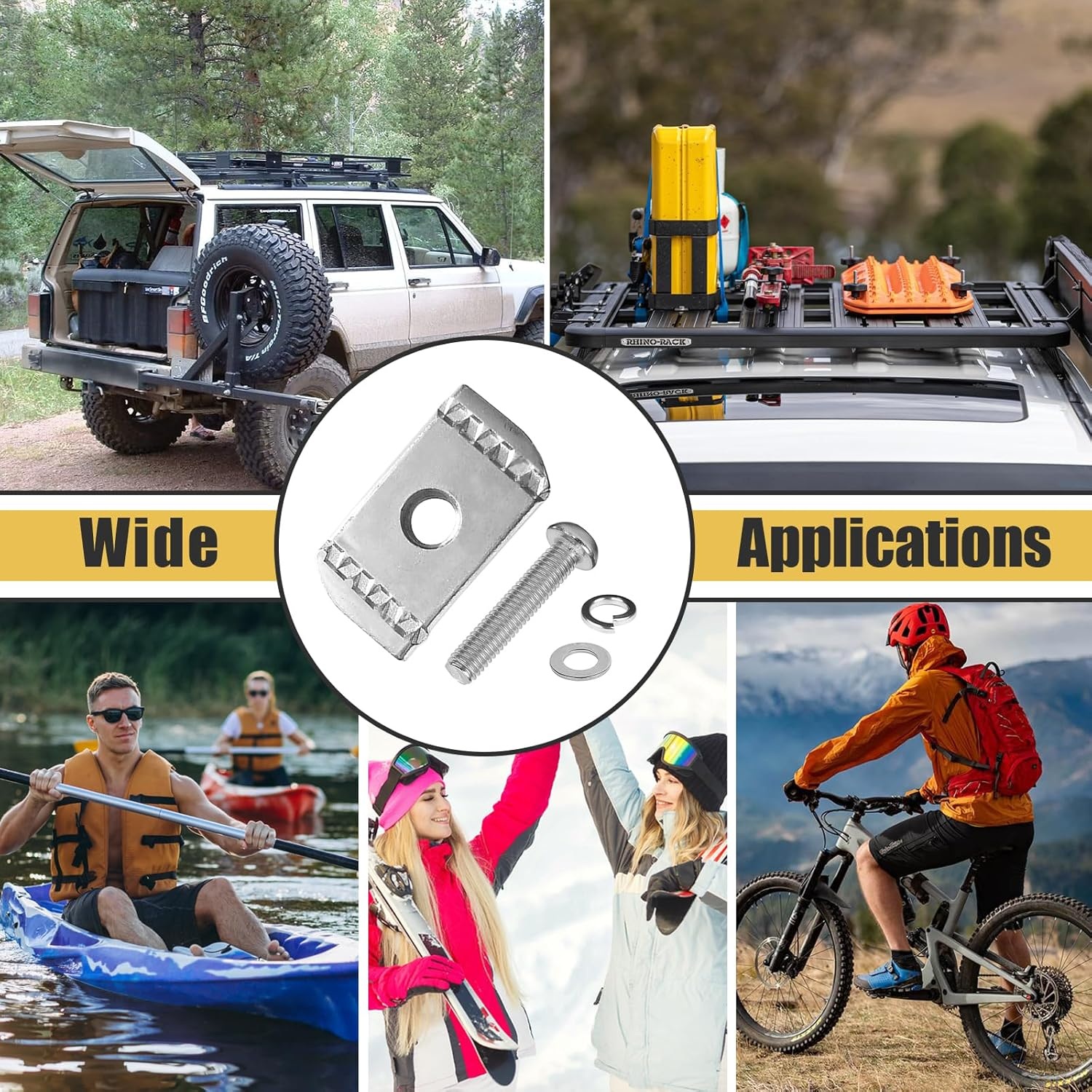 20Pcs Screws Kit for Rhino-Rack Pioneer Rotopax, M6 304 Stainless Steel Machine Screws for Rhino Rack Pioneer Rotopax Screws Nut Kit Machine Screws Accessories for Car Bracket 43203 (25Mm) image number 6